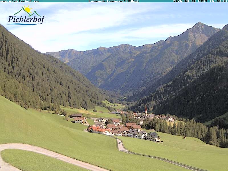 Archived image Webcam hotel Pichlerhof, Ahrntal valley