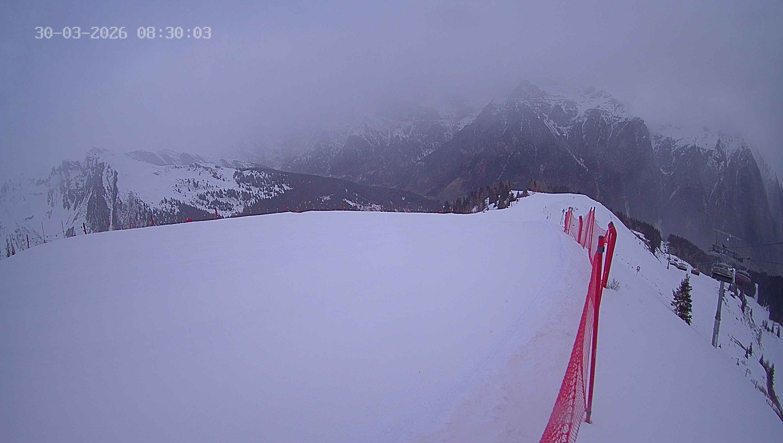 Archiv Foto Webcam Ladurns: Blick von der Bergstation Wastenegg