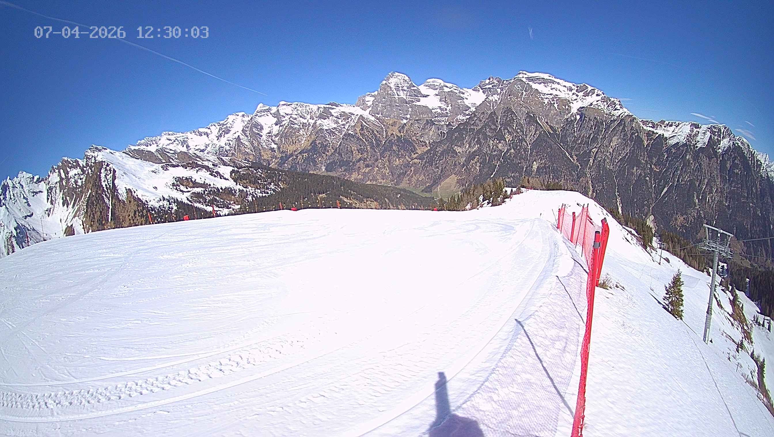 Archiv Foto Webcam Ladurns: Blick von der Bergstation Wastenegg