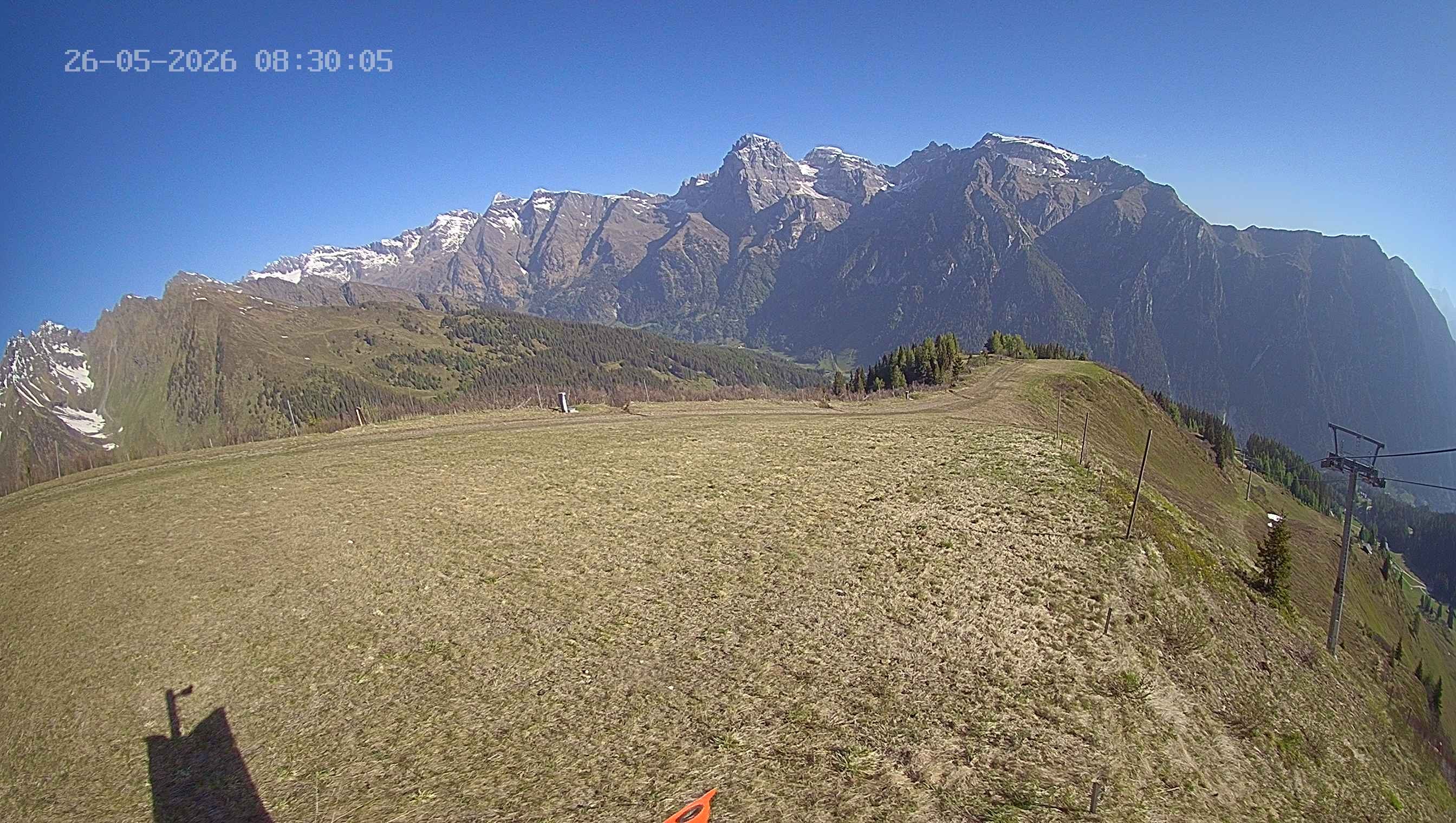 Archiv Foto Webcam Ladurns: Blick von der Bergstation Wastenegg