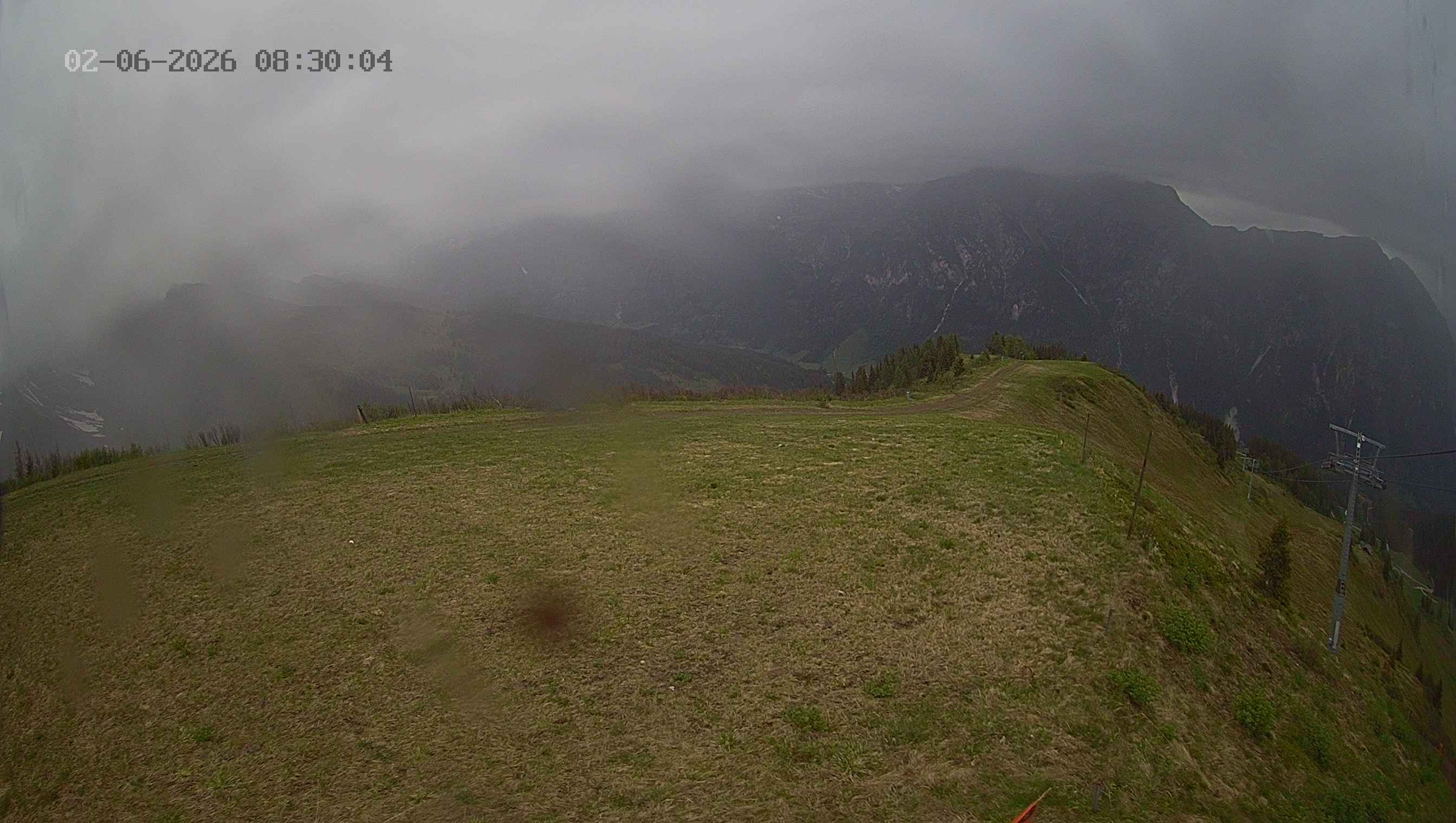 Archiv Foto Webcam Ladurns: Blick von der Bergstation Wastenegg