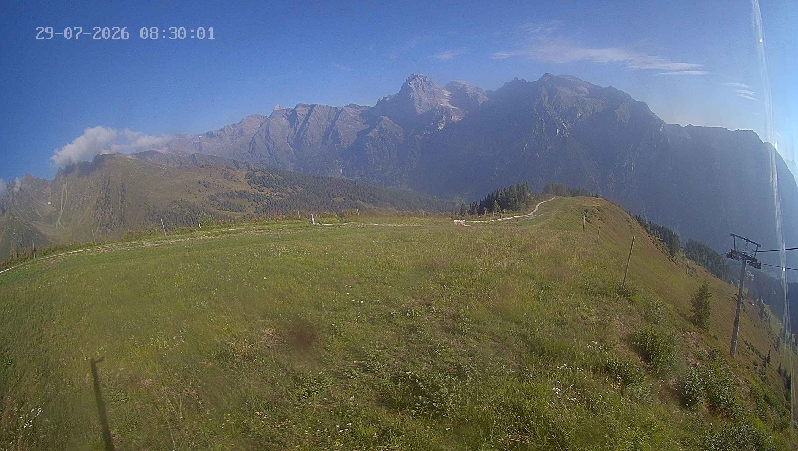 Archiv Foto Webcam Ladurns: Blick von der Bergstation Wastenegg