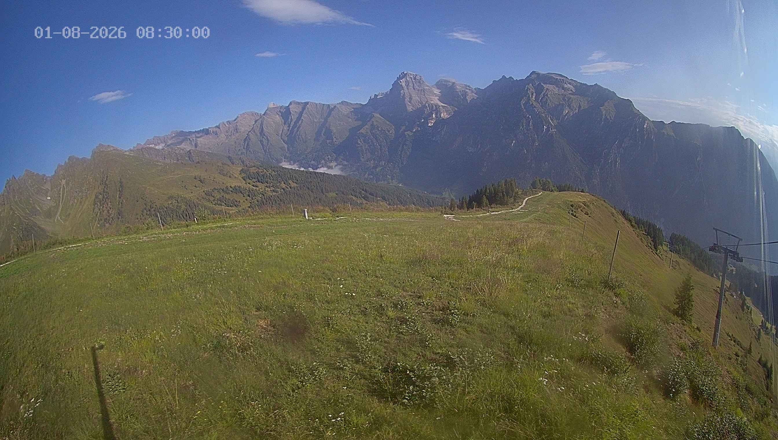 Archiv Foto Webcam Ladurns: Blick von der Bergstation Wastenegg