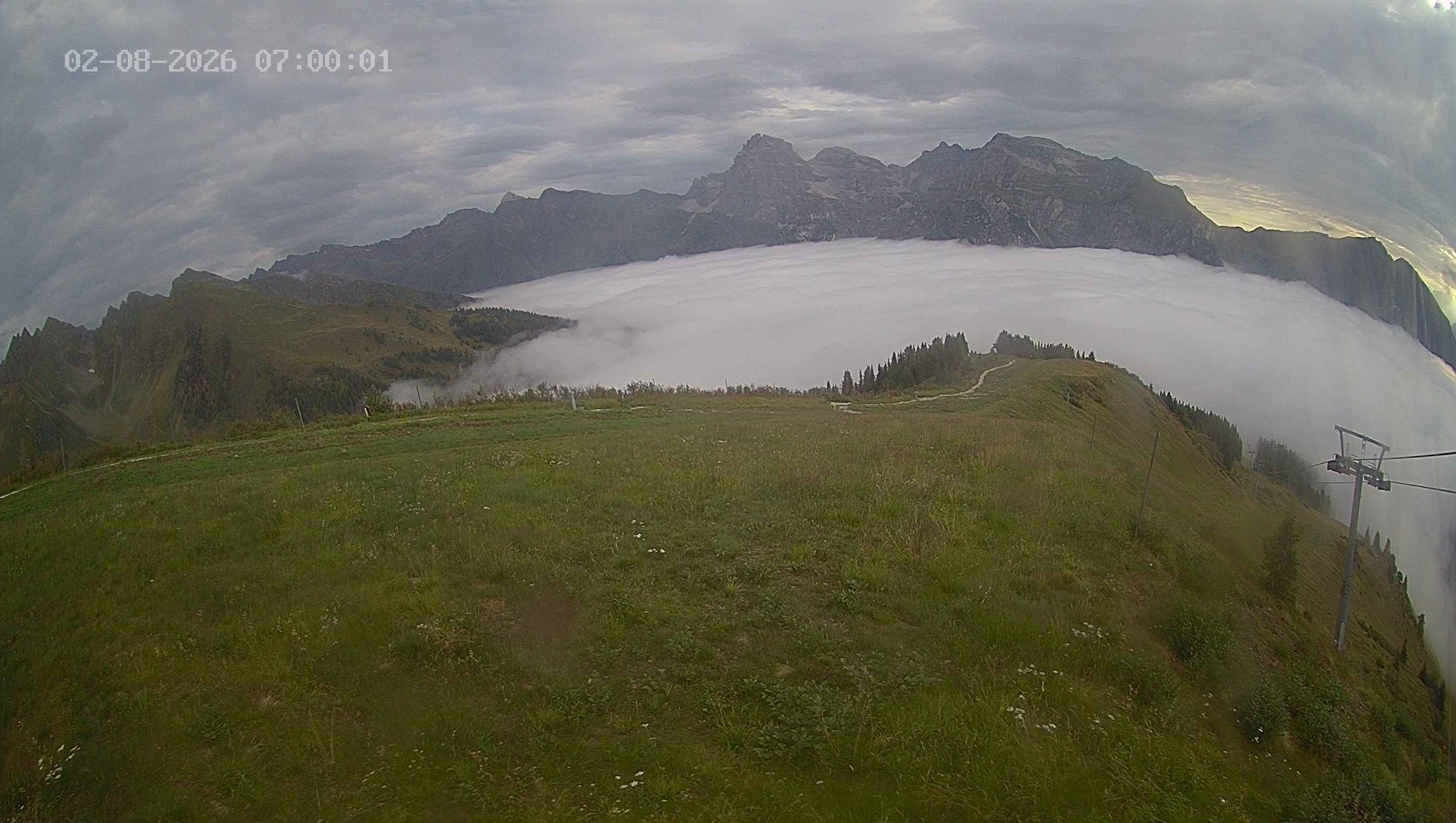 Archived image Webcam Ladurns - Wastenegg Top Station