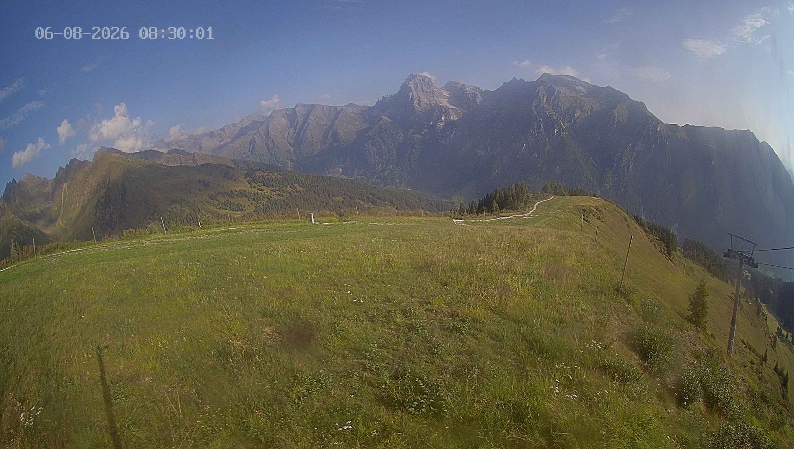 Archiv Foto Webcam Ladurns: Blick von der Bergstation Wastenegg