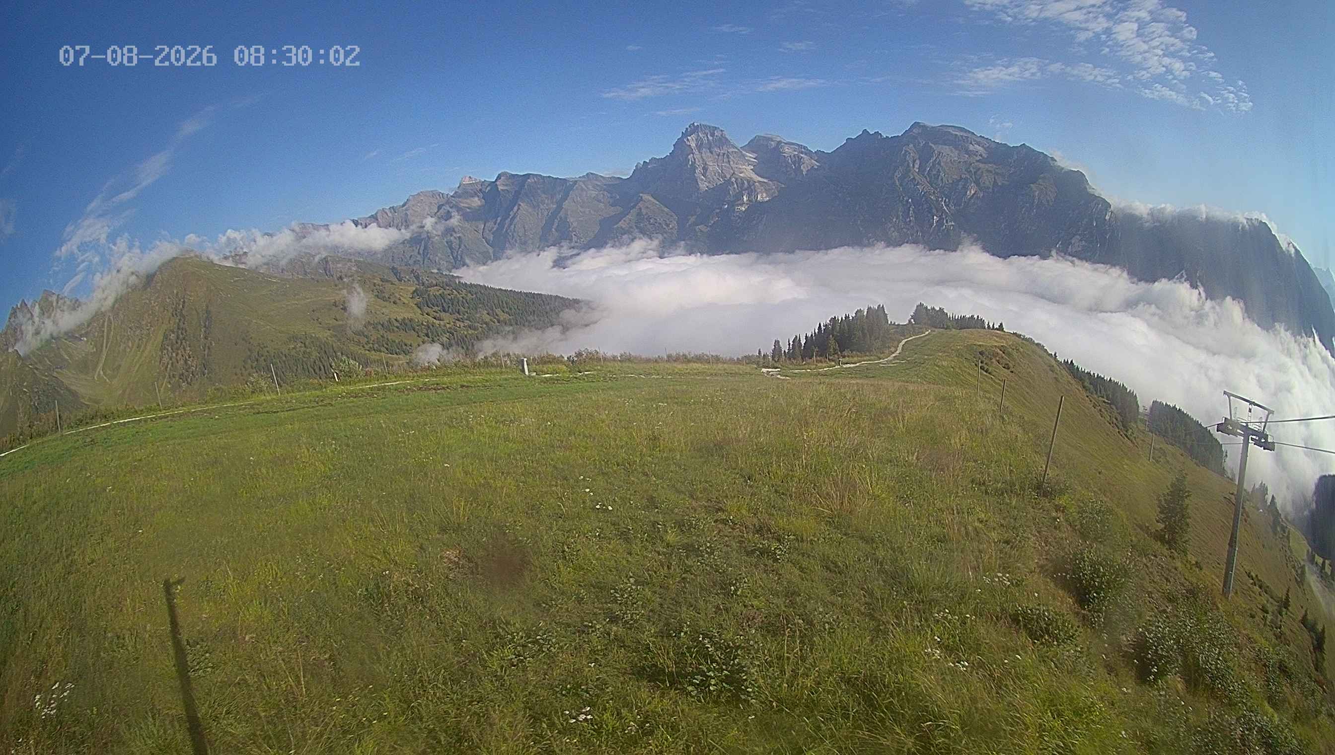 Archived image Webcam Ladurns - Wastenegg Top Station