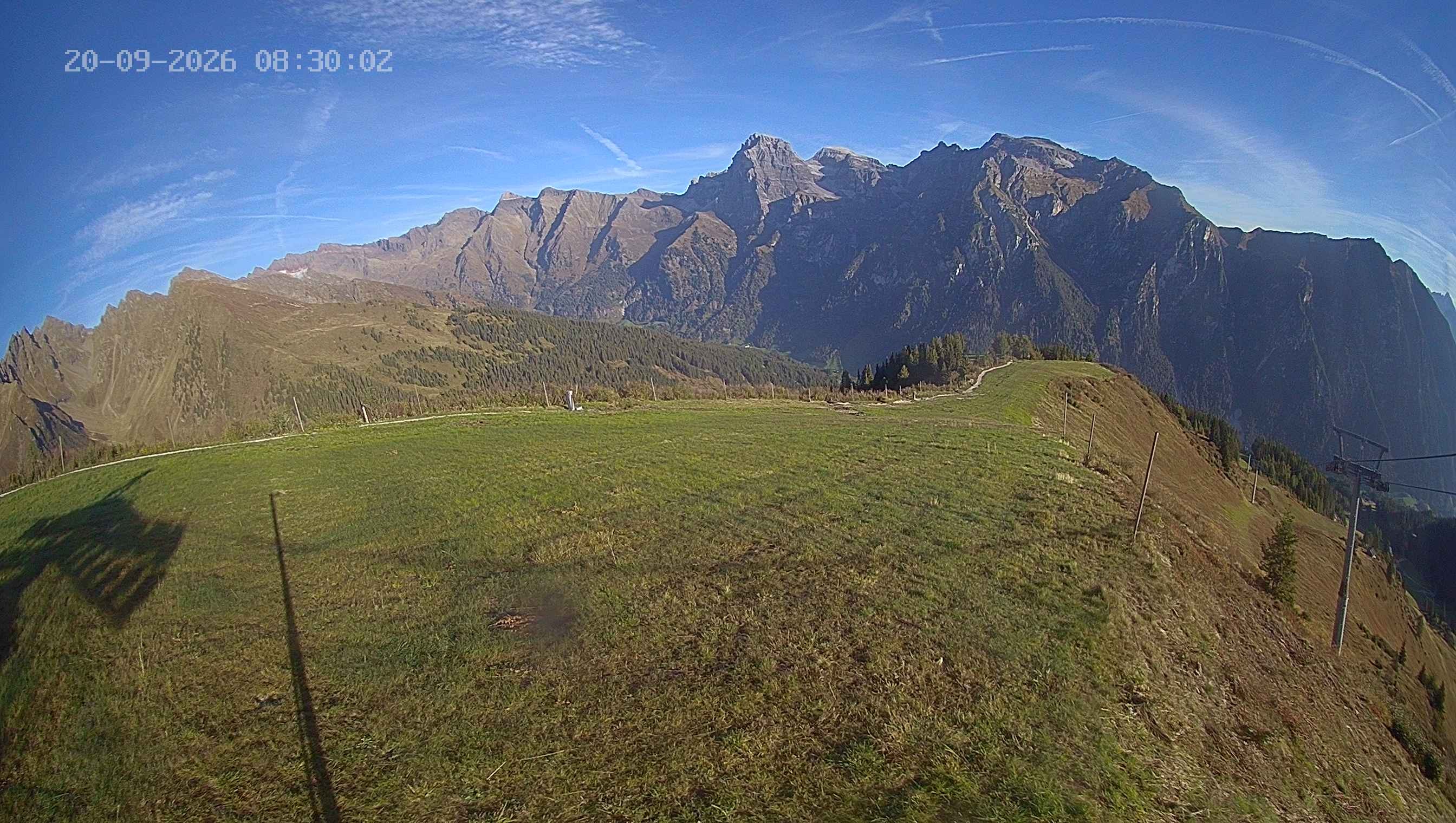 Archiv Foto Webcam Ladurns: Blick von der Bergstation Wastenegg
