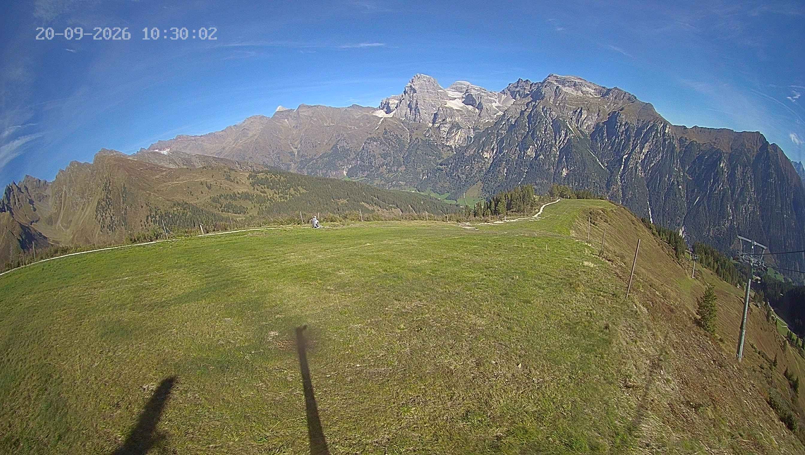 Archiv Foto Webcam Ladurns: Blick von der Bergstation Wastenegg