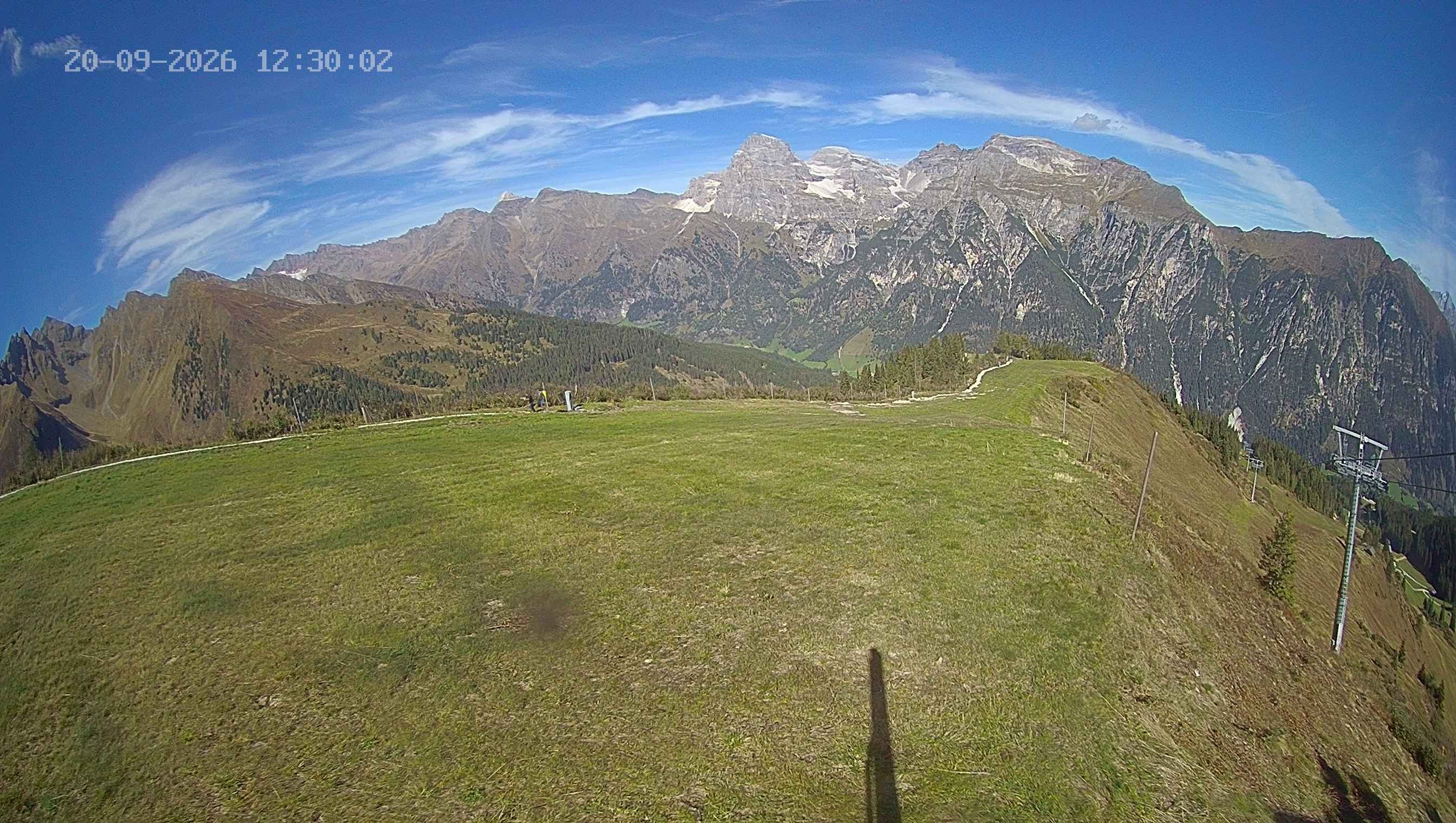 Archiv Foto Webcam Ladurns: Blick von der Bergstation Wastenegg