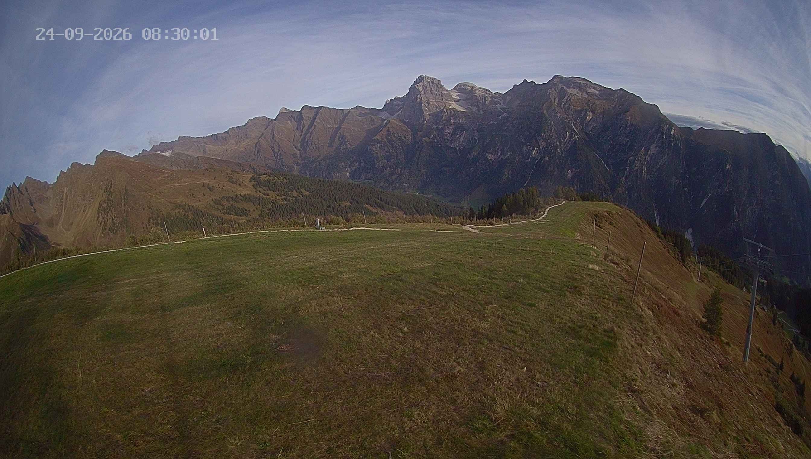 Archiv Foto Webcam Ladurns: Blick von der Bergstation Wastenegg