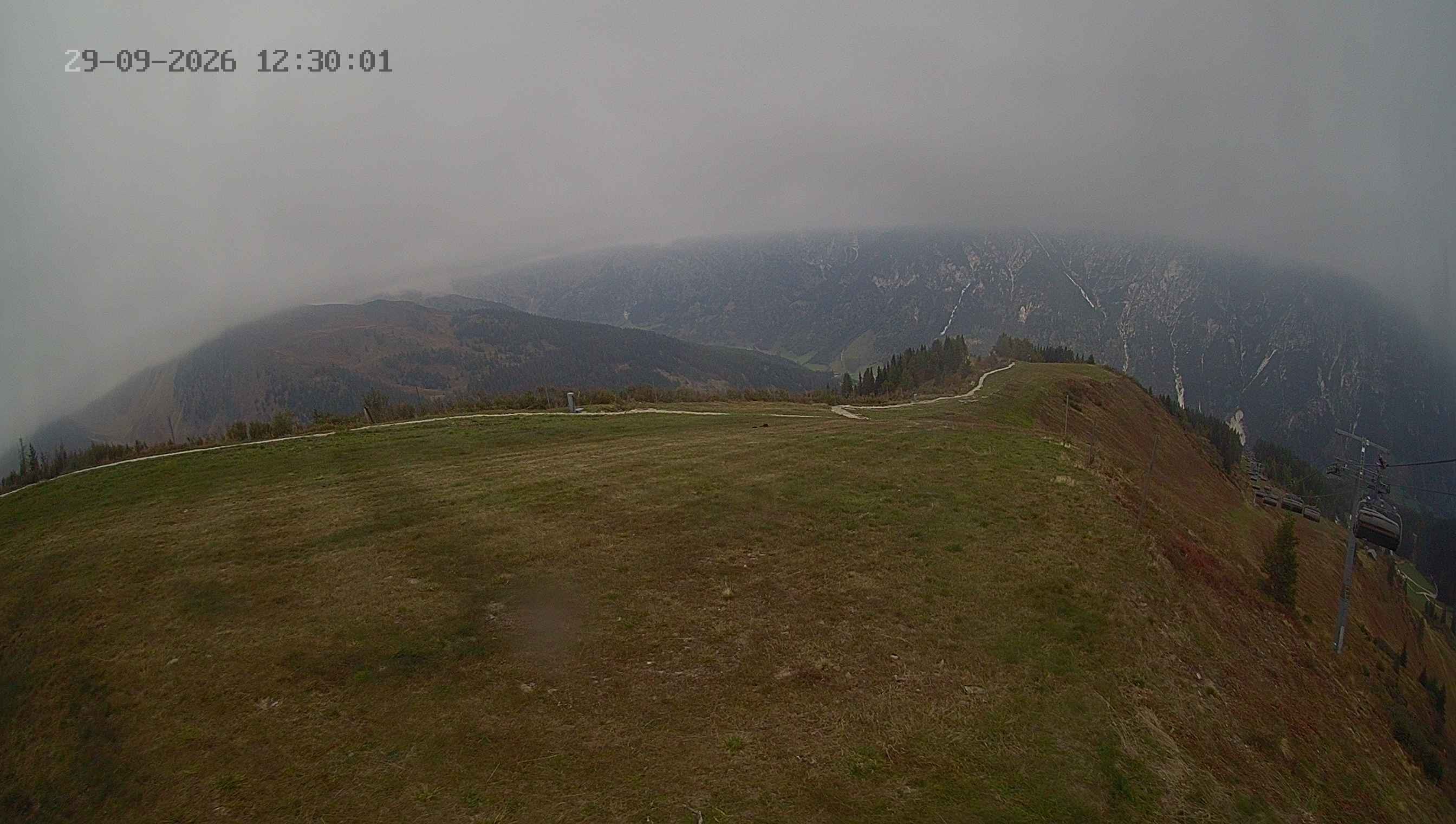 Archiv Foto Webcam Ladurns: Blick von der Bergstation Wastenegg