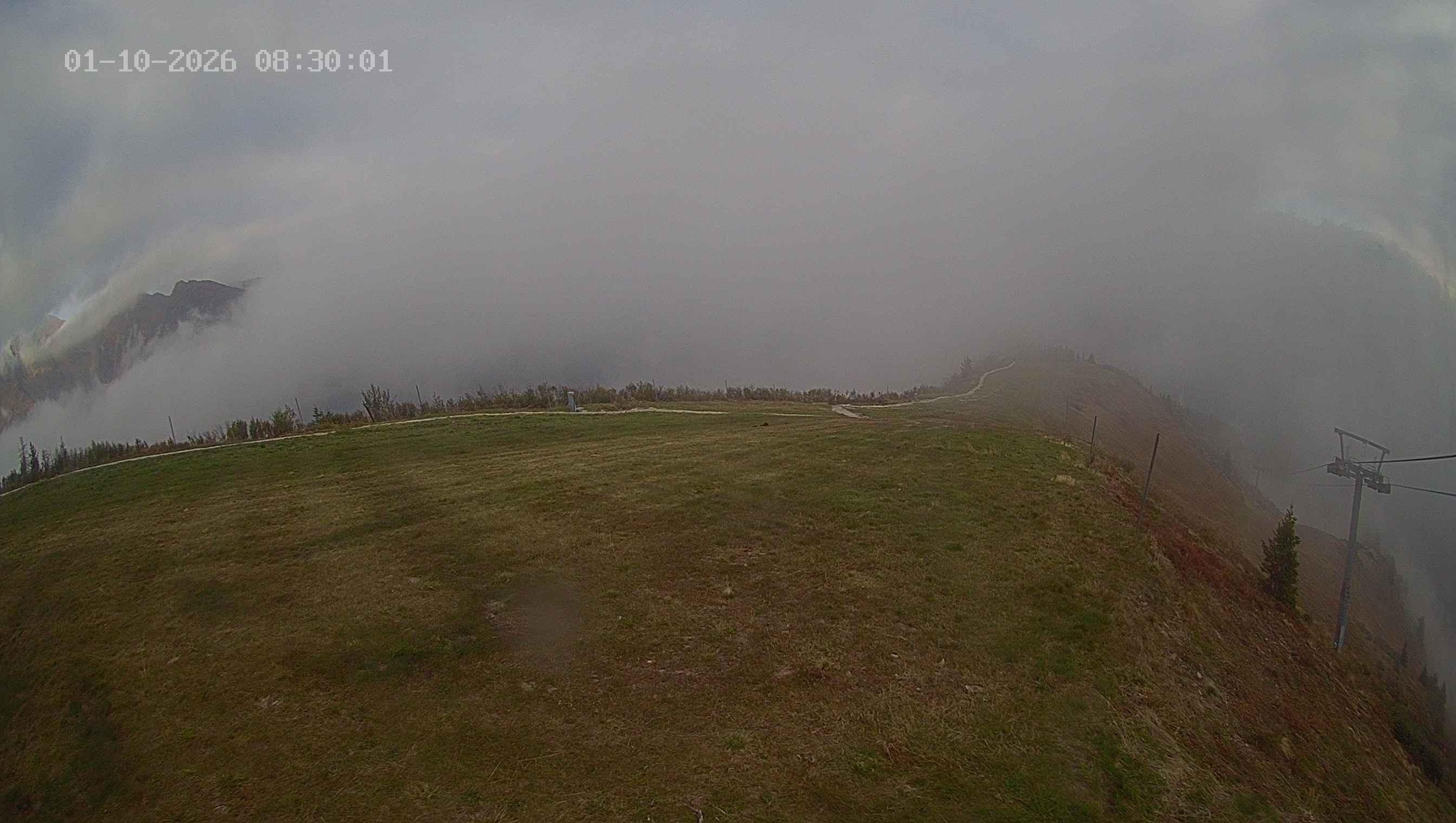 Archiv Foto Webcam Ladurns: Blick von der Bergstation Wastenegg