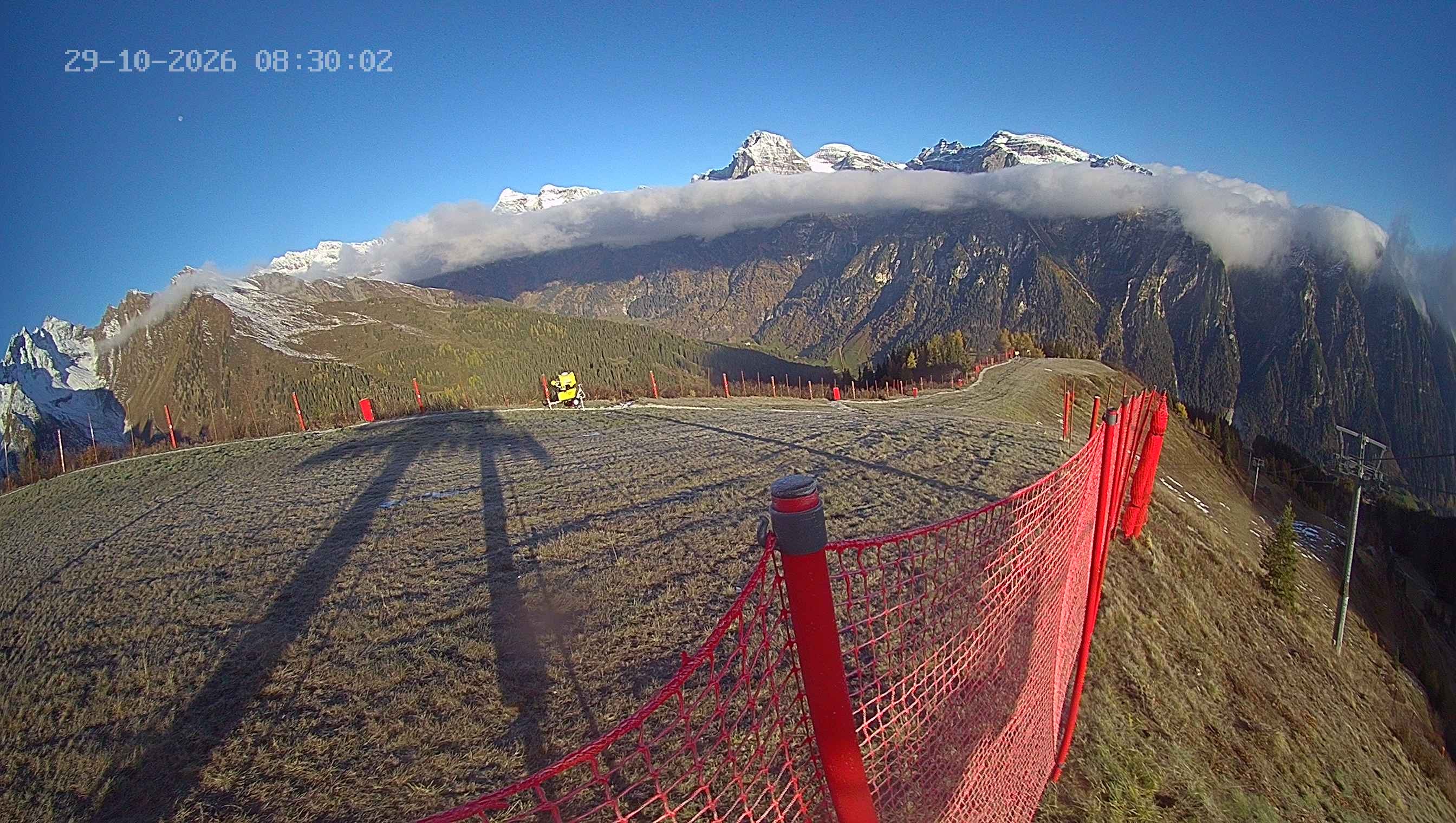Archiv Foto Webcam Ladurns: Blick von der Bergstation Wastenegg
