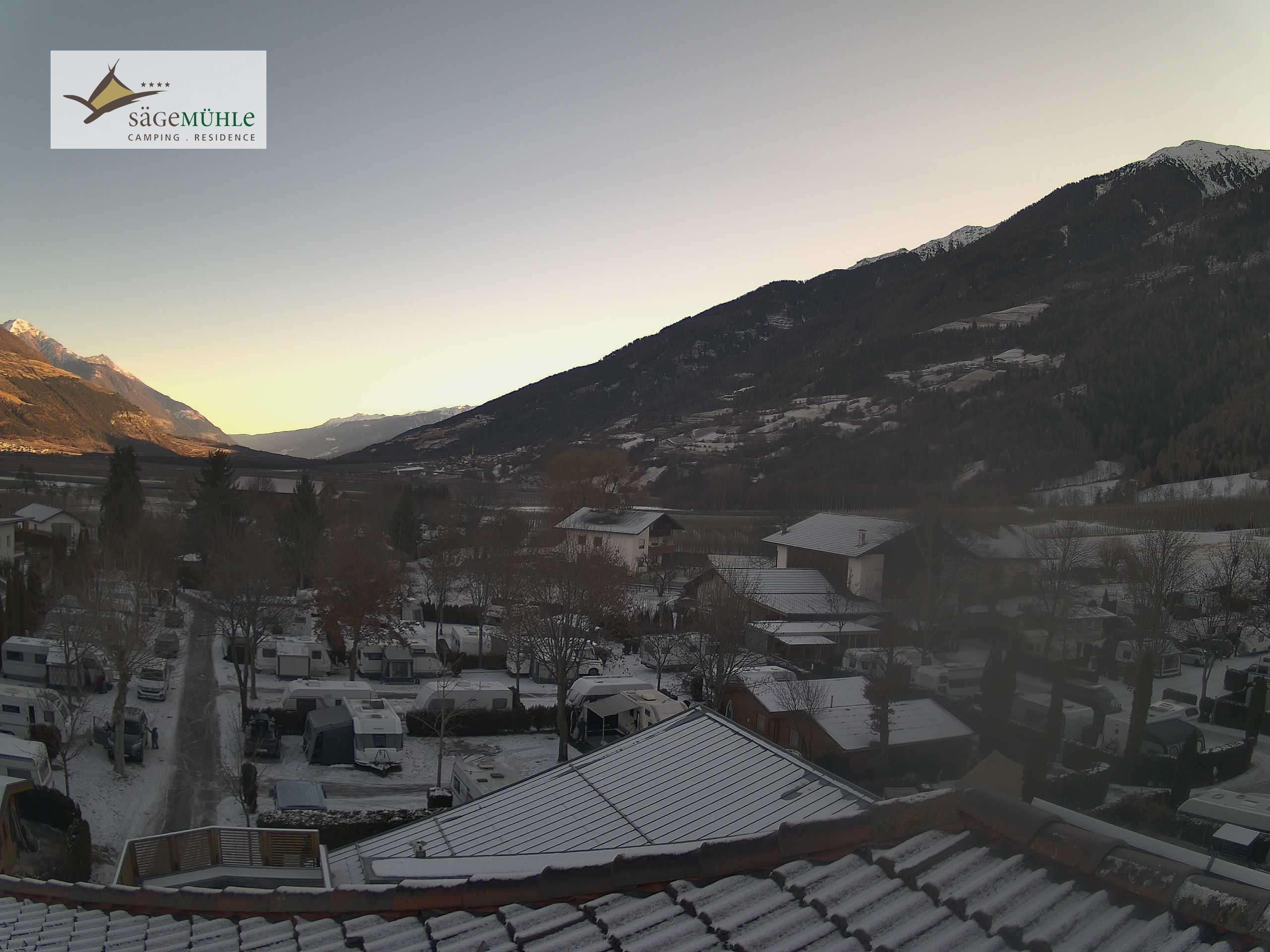Archiv Foto Webcam Prad am Stilfserjoch – Blick auf den Campingplatz