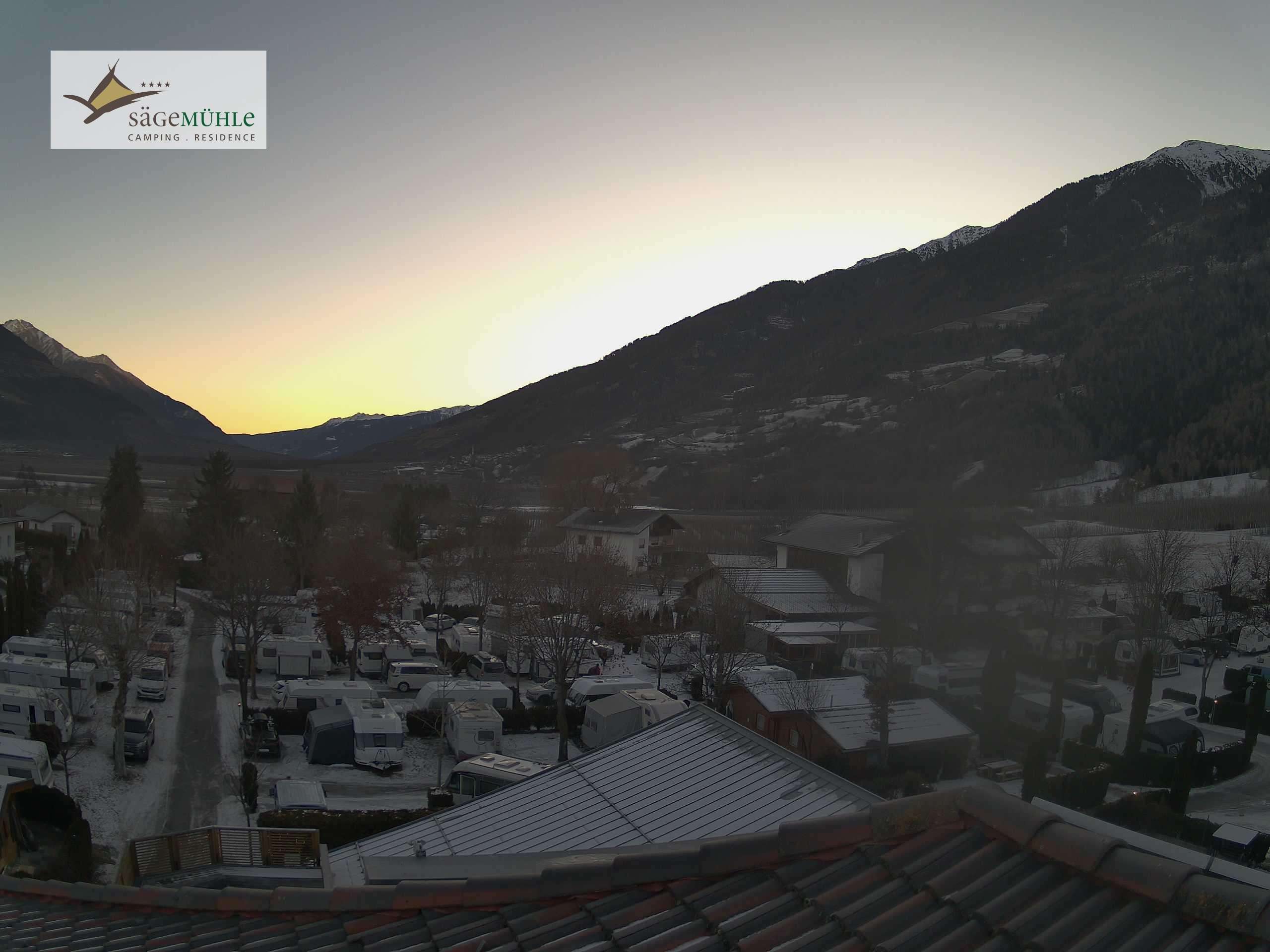 Archiv Foto Webcam Prad am Stilfserjoch – Blick auf den Campingplatz