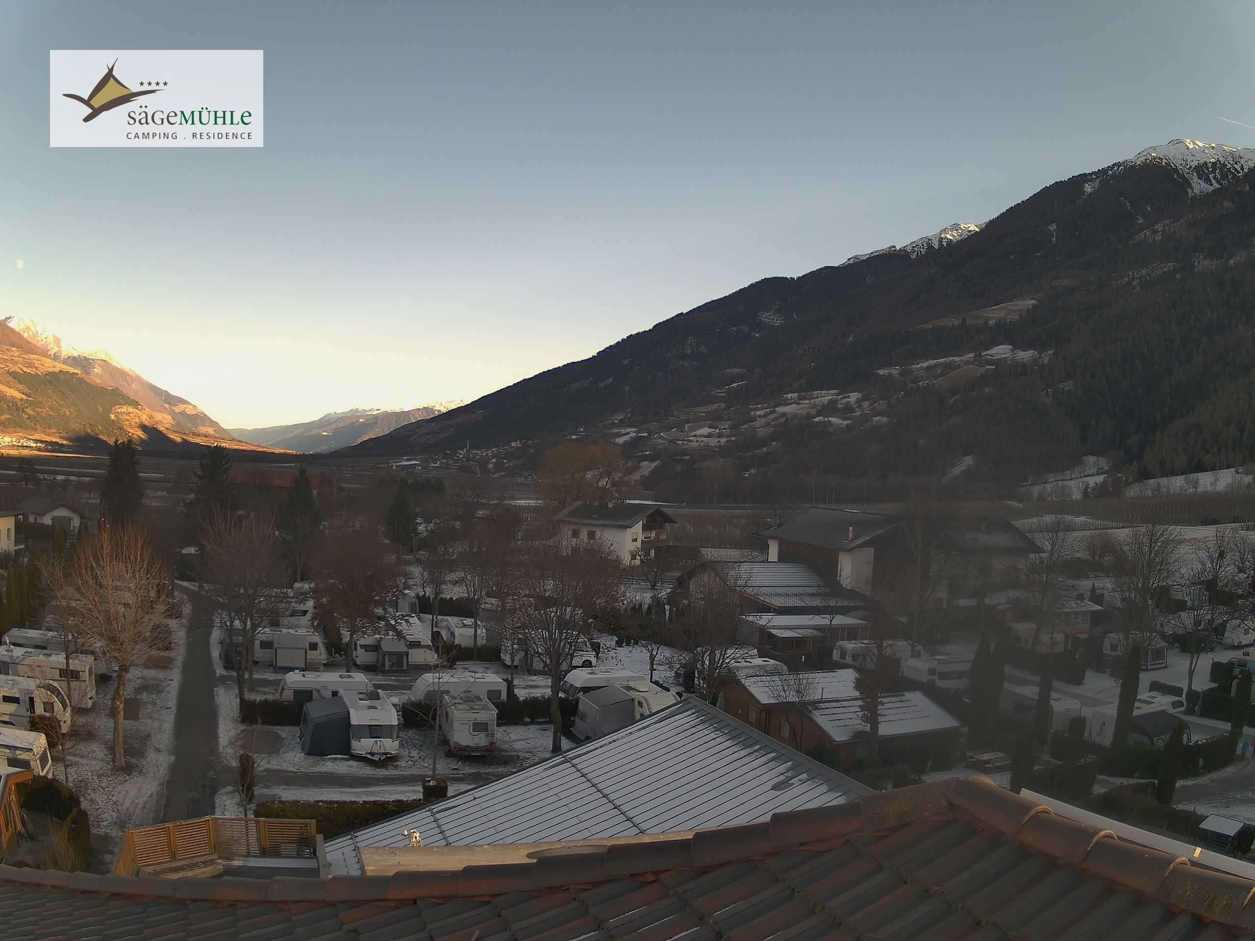 Archiv Foto Webcam Prad am Stilfserjoch – Blick auf den Campingplatz