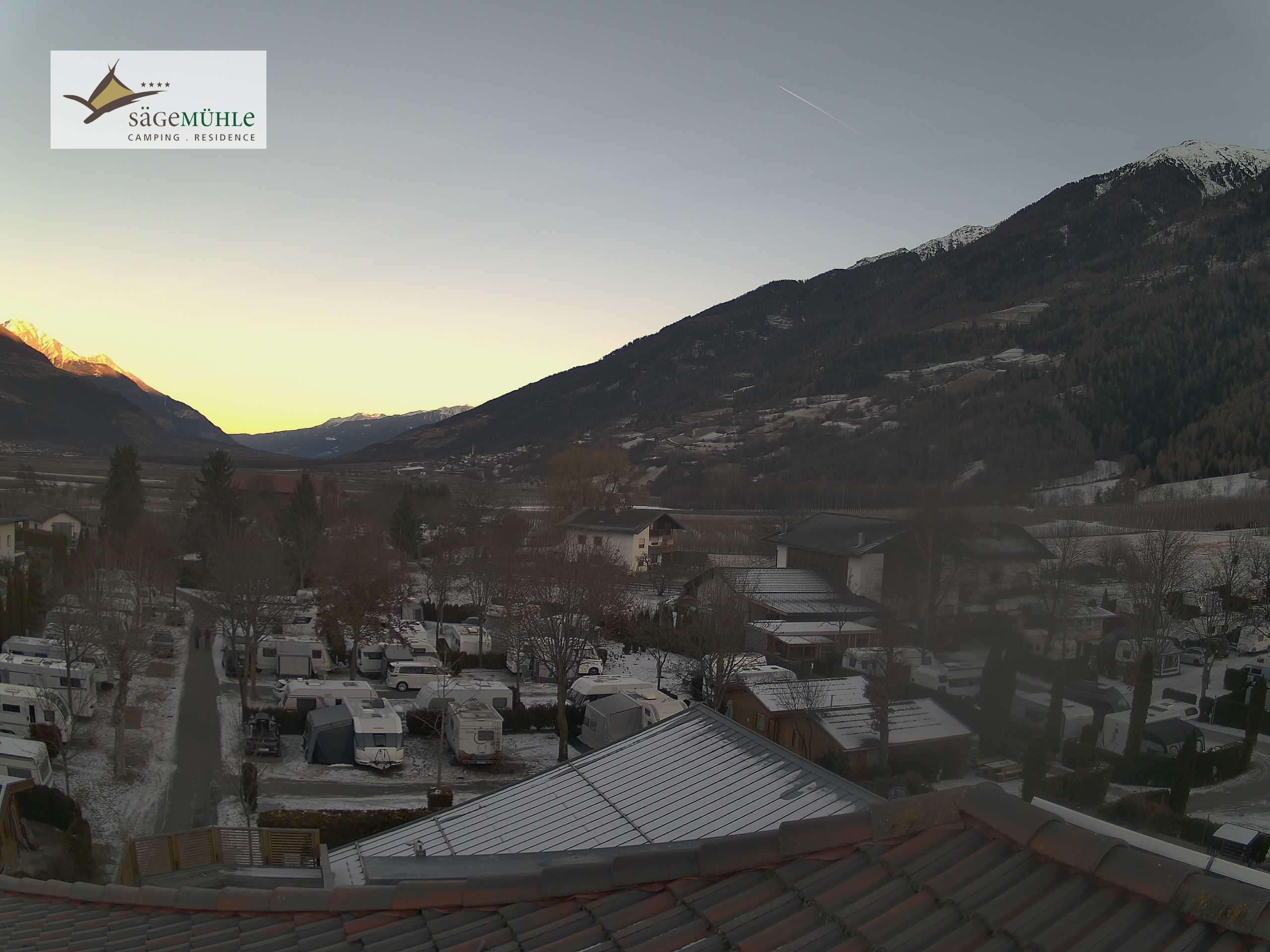 Archiv Foto Webcam Prad am Stilfserjoch – Blick auf den Campingplatz