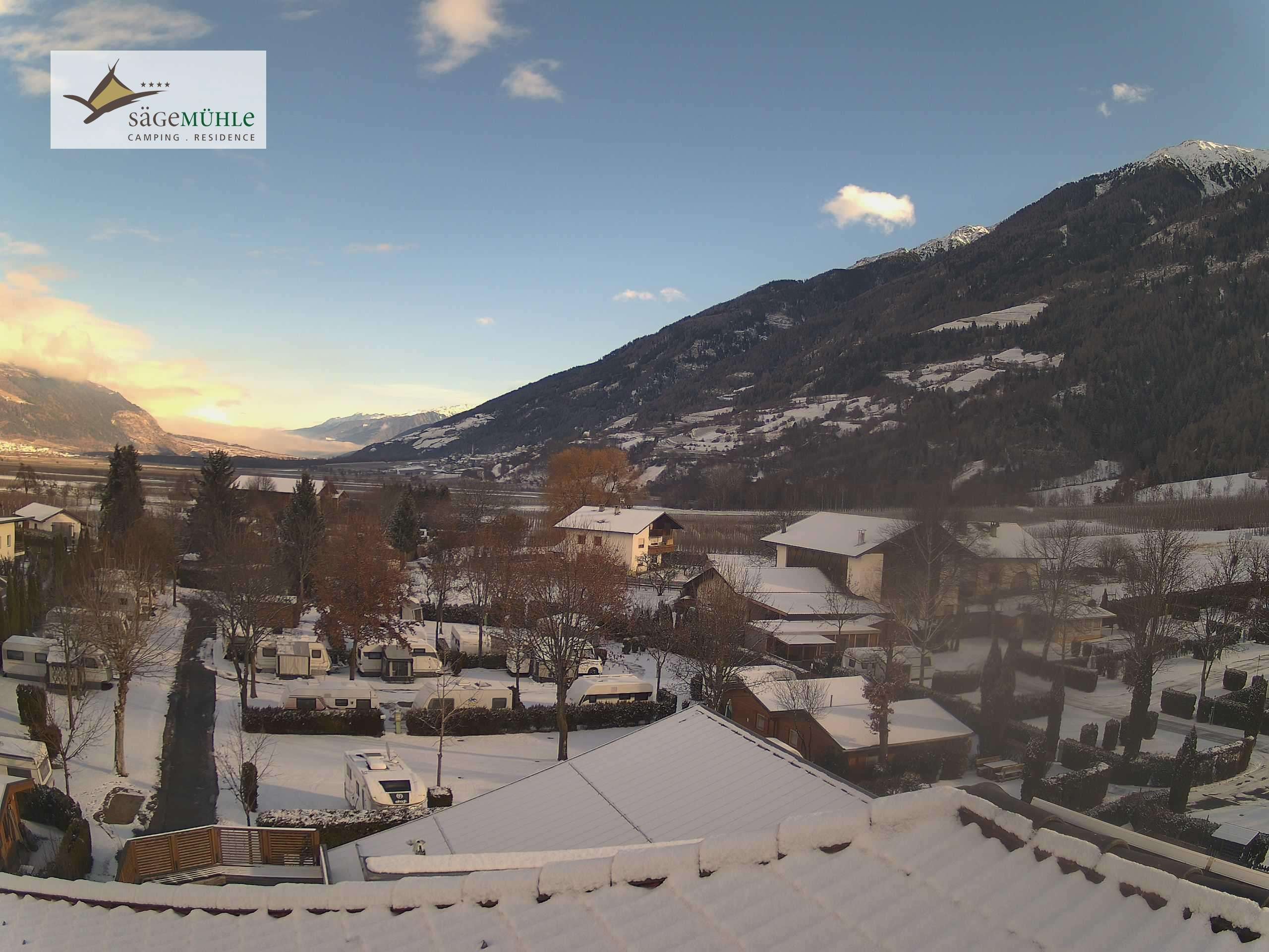 Archiv Foto Webcam Prad am Stilfserjoch – Blick auf den Campingplatz