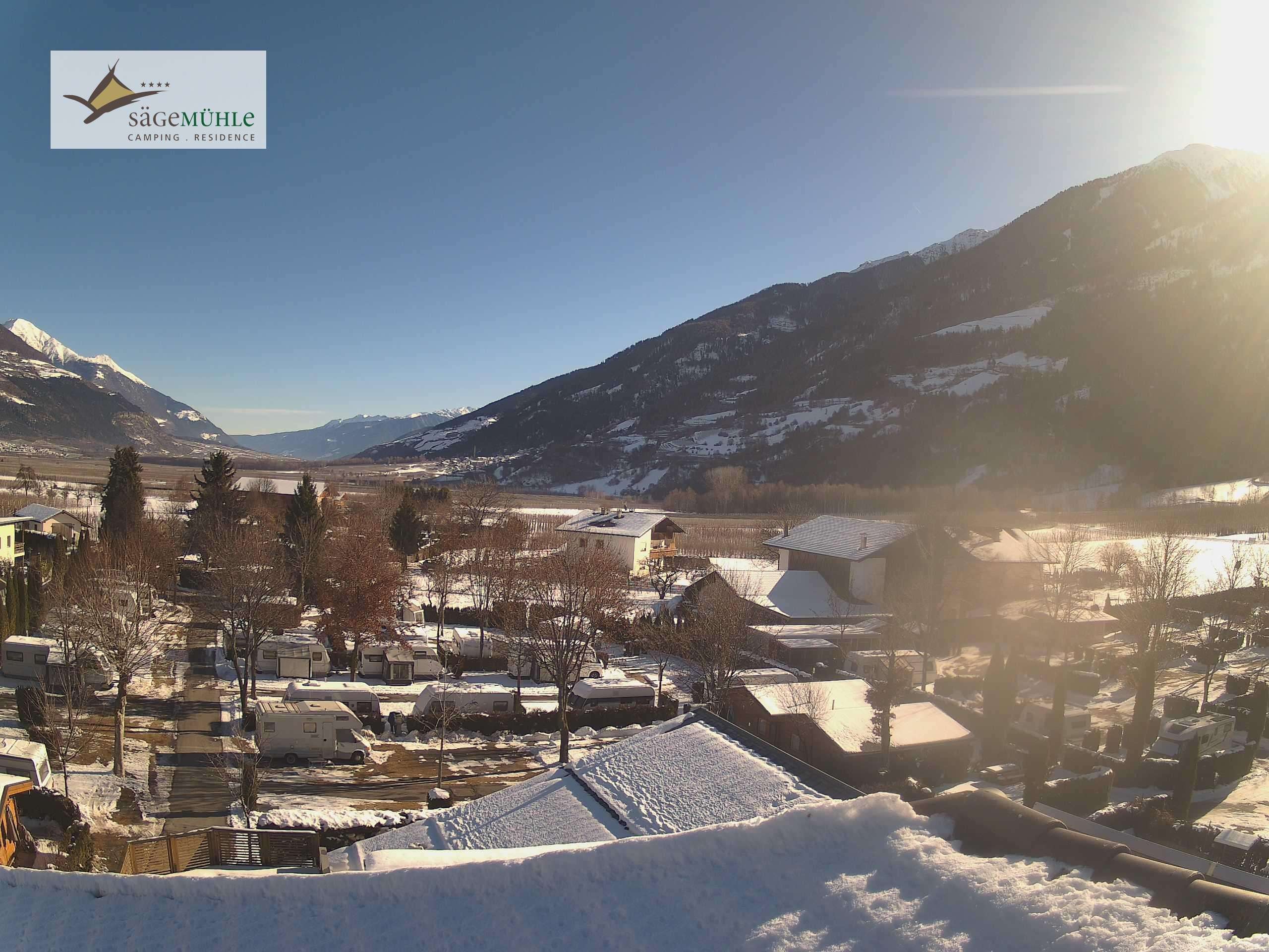 Archiv Foto Webcam Prad am Stilfserjoch – Blick auf den Campingplatz