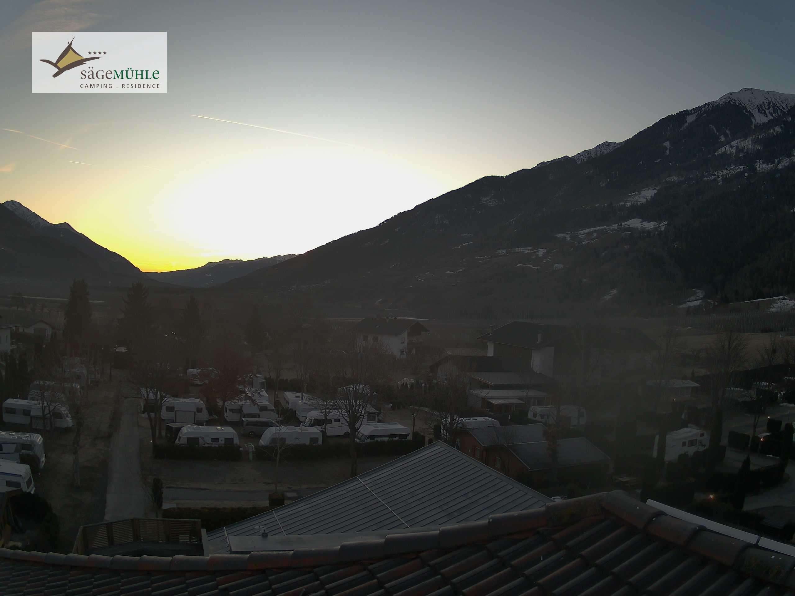 Archiv Foto Webcam Prad am Stilfserjoch – Blick auf den Campingplatz