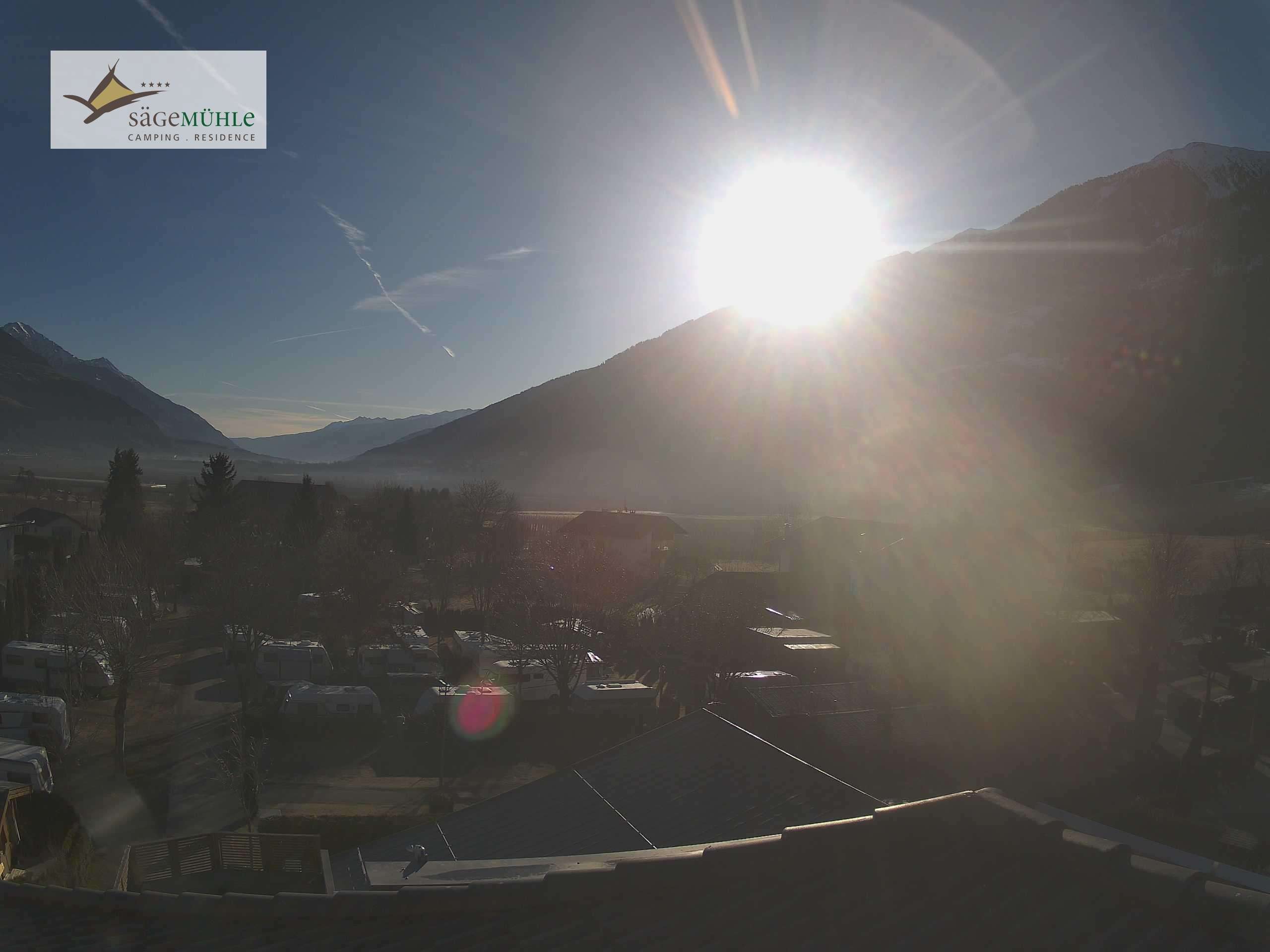 Archiv Foto Webcam Prad am Stilfserjoch – Blick auf den Campingplatz