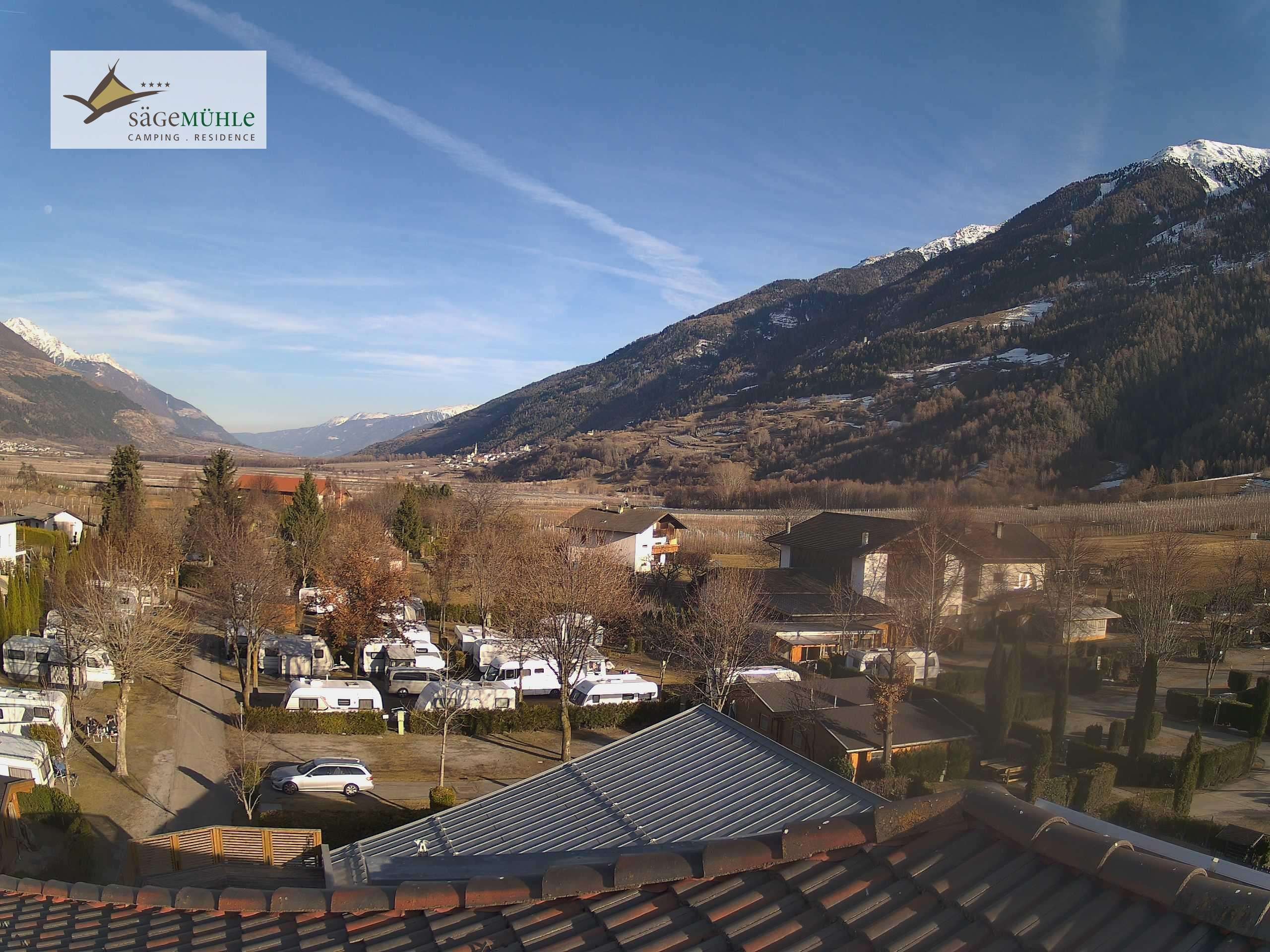 Archiv Foto Webcam Prad am Stilfserjoch – Blick auf den Campingplatz