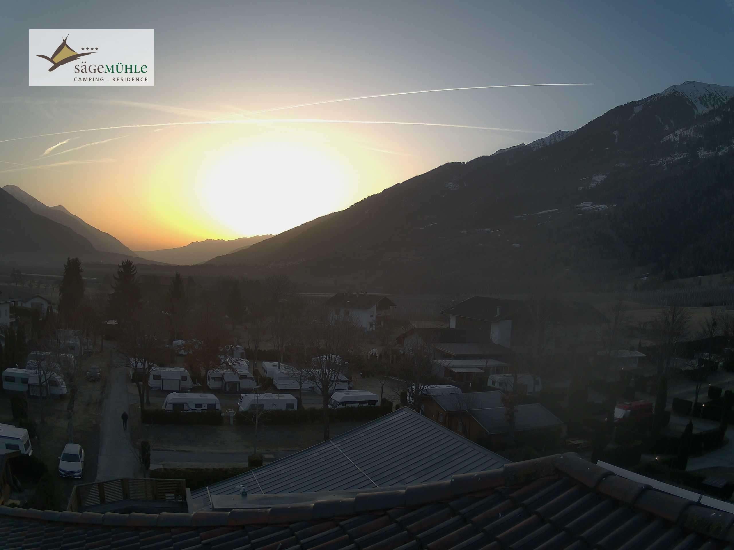 Archiv Foto Webcam Prad am Stilfserjoch – Blick auf den Campingplatz