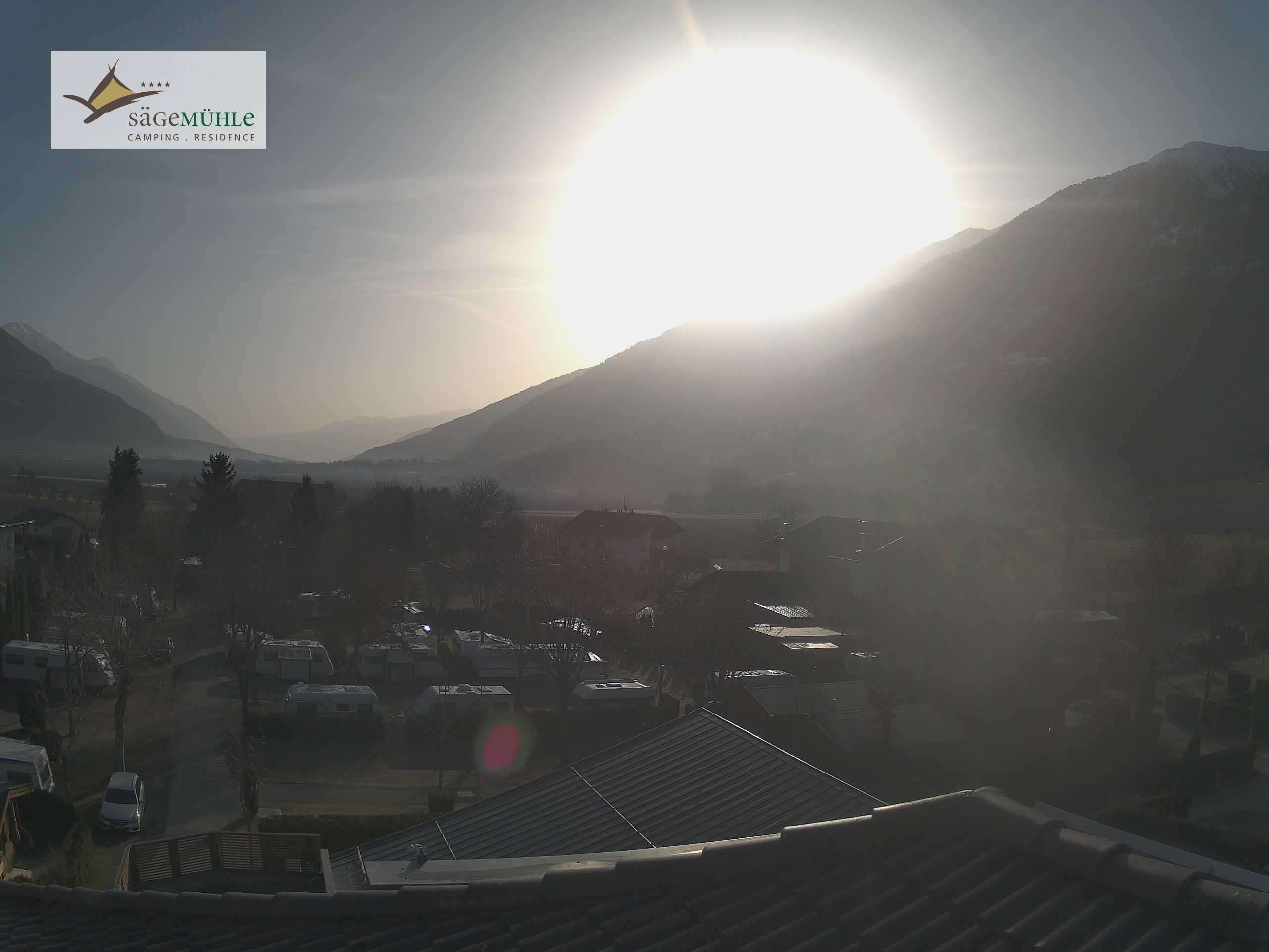 Archiv Foto Webcam Prad am Stilfserjoch – Blick auf den Campingplatz