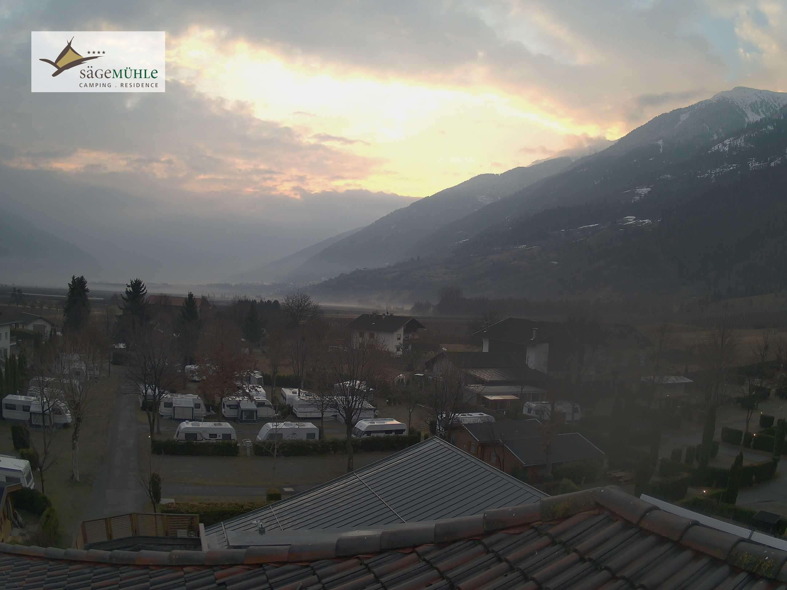 Archiv Foto Webcam Prad am Stilfserjoch – Blick auf den Campingplatz