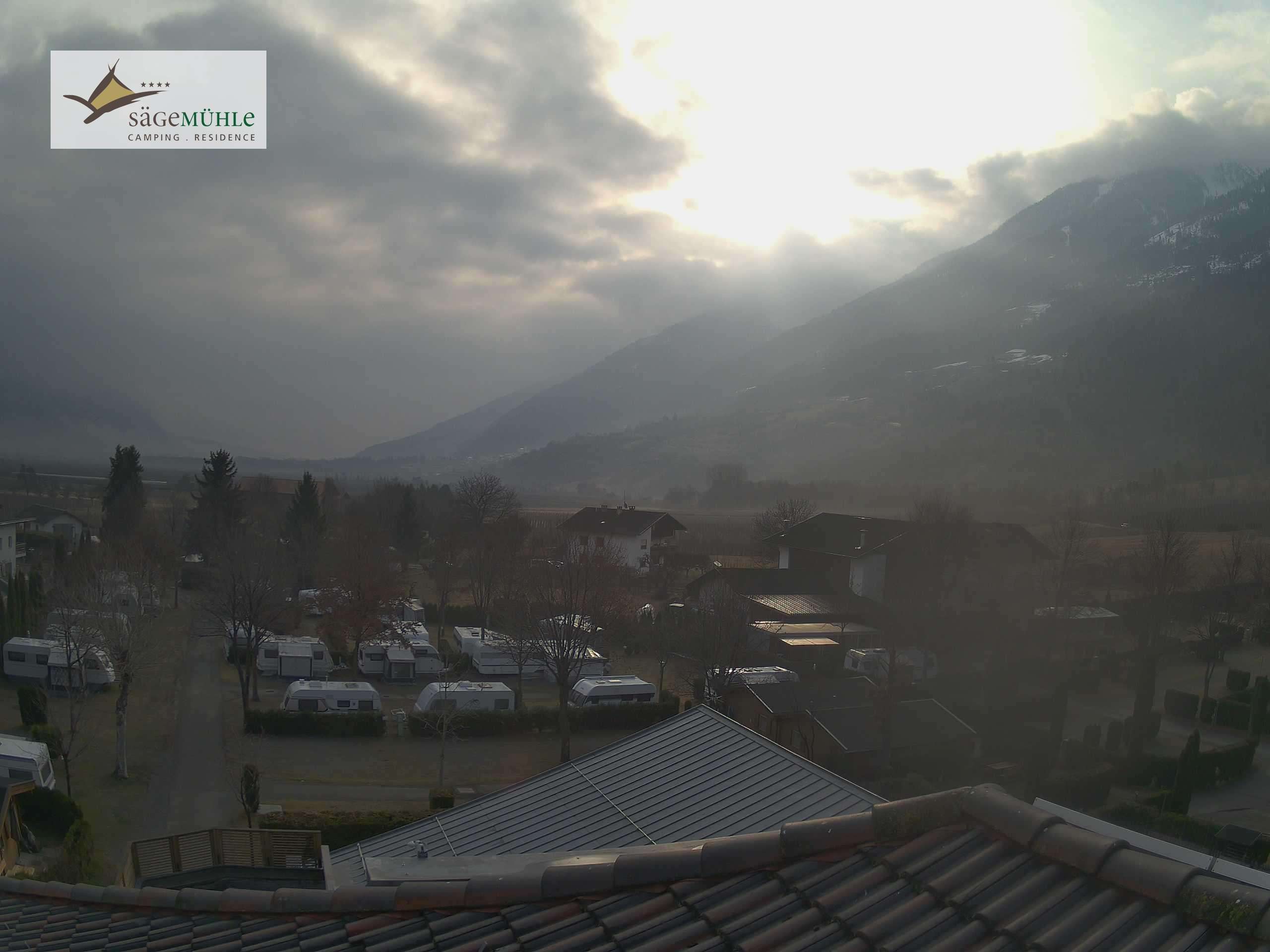 Archiv Foto Webcam Prad am Stilfserjoch – Blick auf den Campingplatz