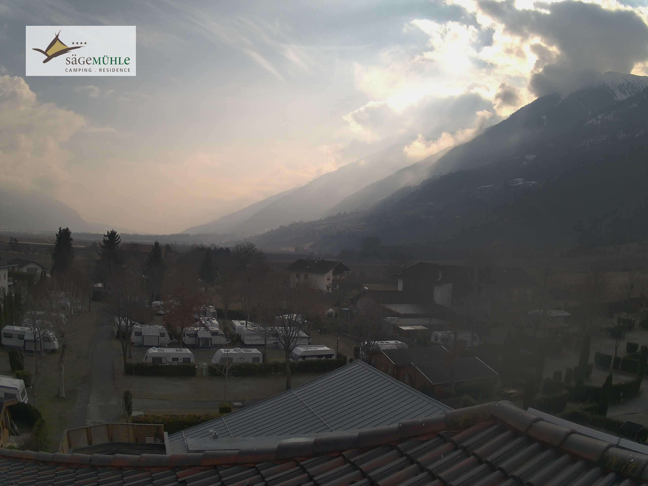 Archiv Foto Webcam Prad am Stilfserjoch – Blick auf den Campingplatz