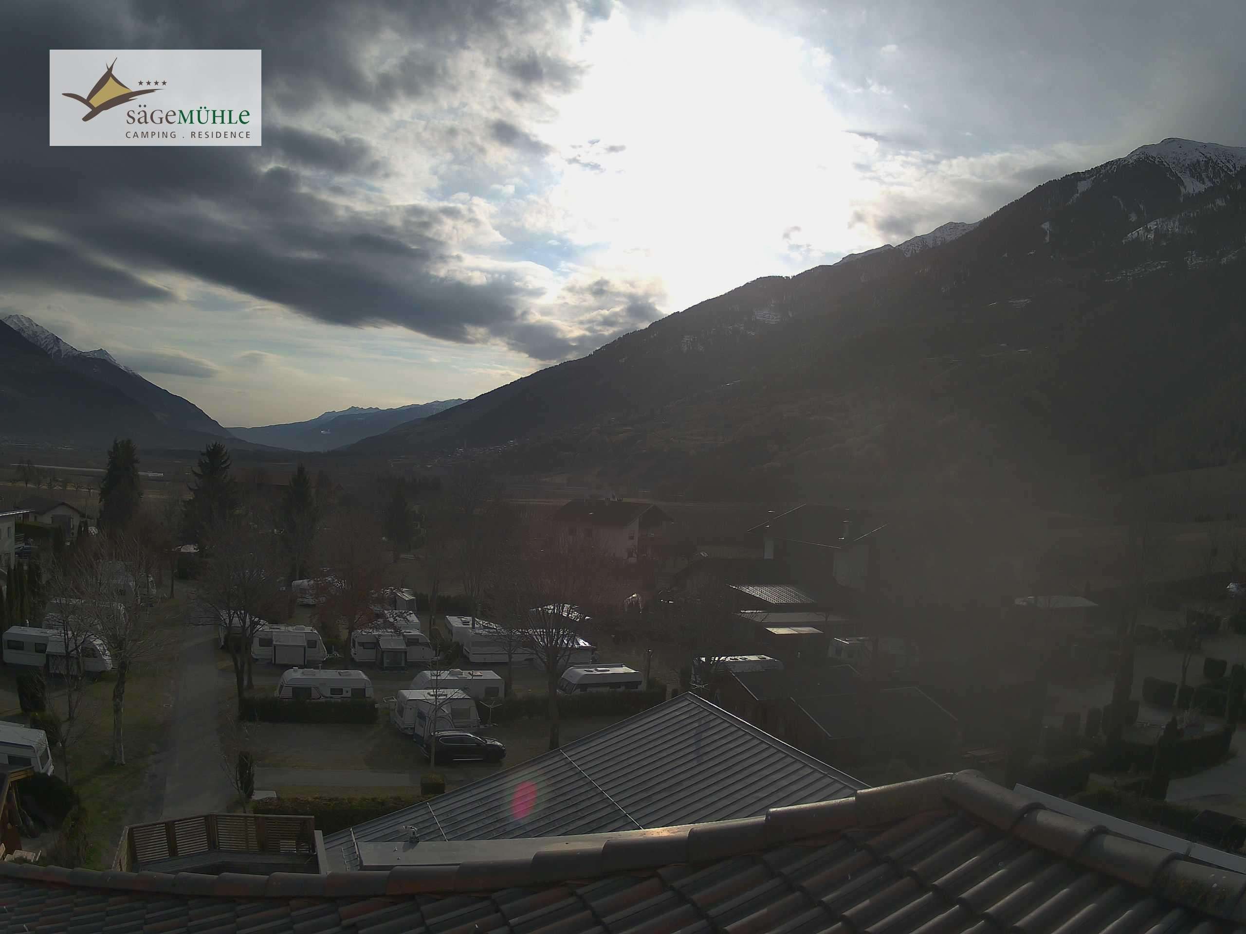 Archiv Foto Webcam Prad am Stilfserjoch – Blick auf den Campingplatz