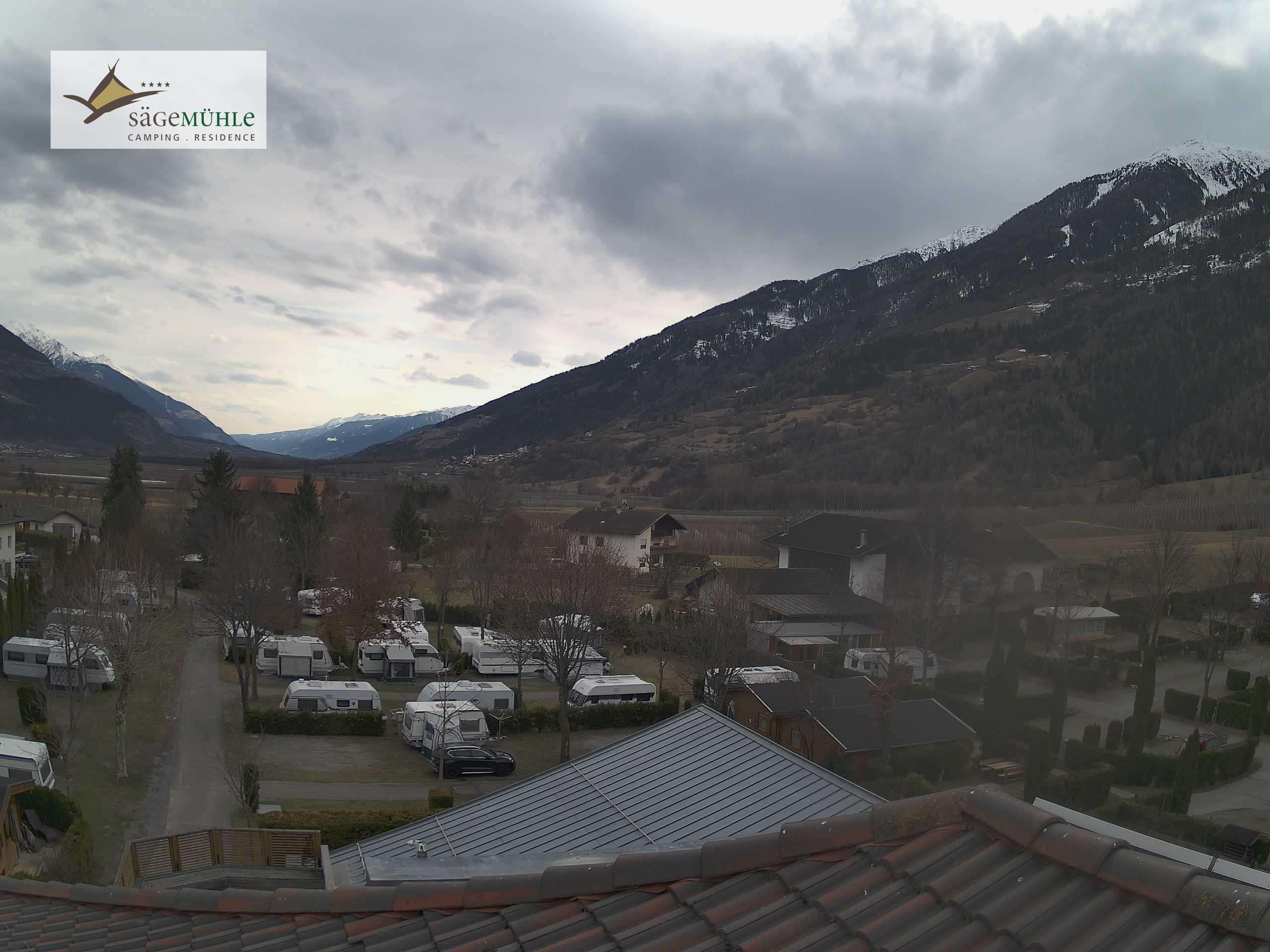 Archiv Foto Webcam Prad am Stilfserjoch – Blick auf den Campingplatz