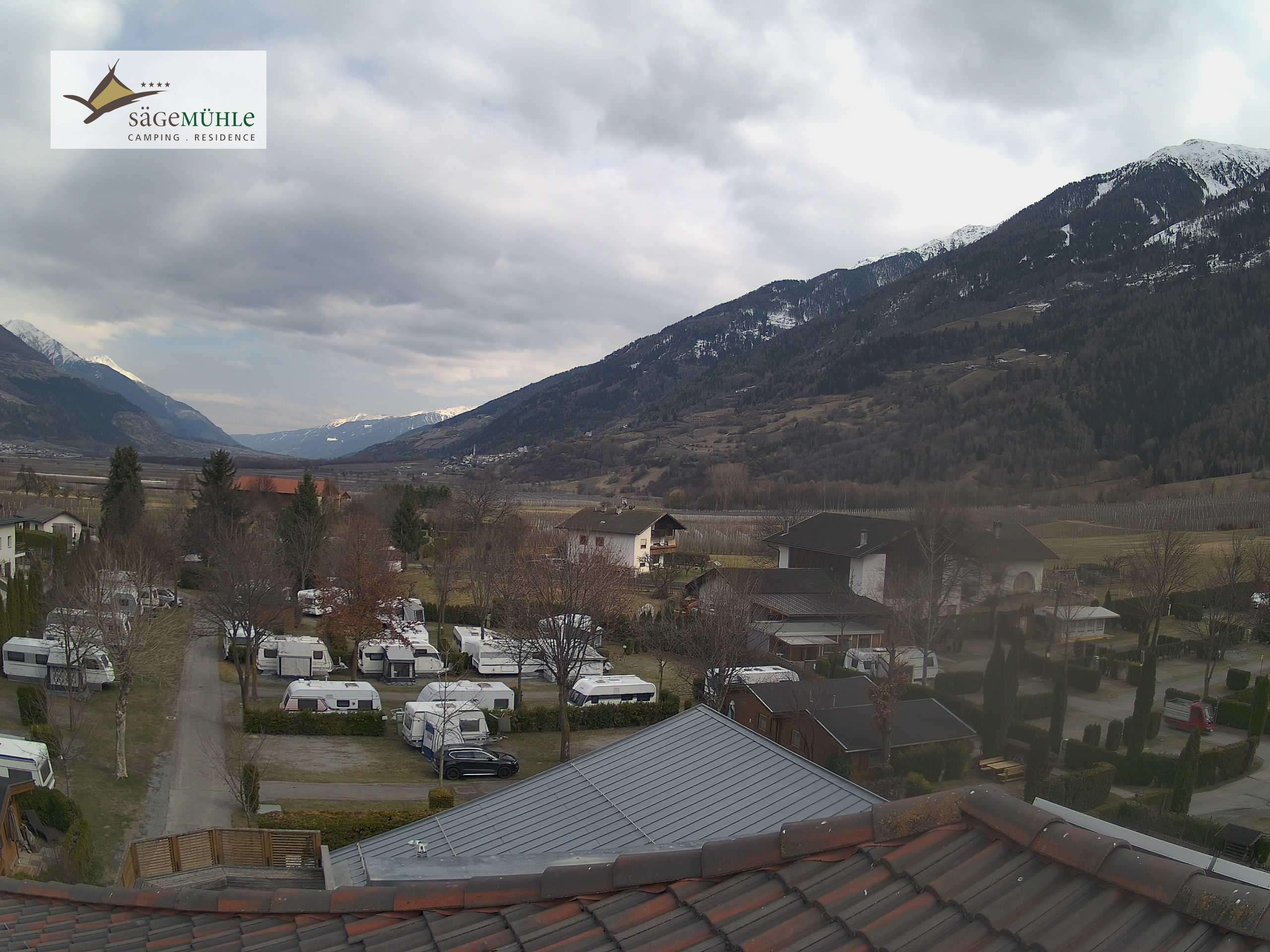 Archiv Foto Webcam Prad am Stilfserjoch – Blick auf den Campingplatz