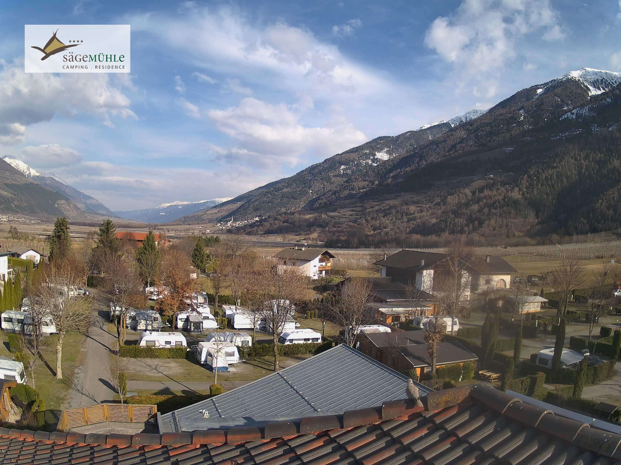Archiv Foto Webcam Prad am Stilfserjoch – Blick auf den Campingplatz