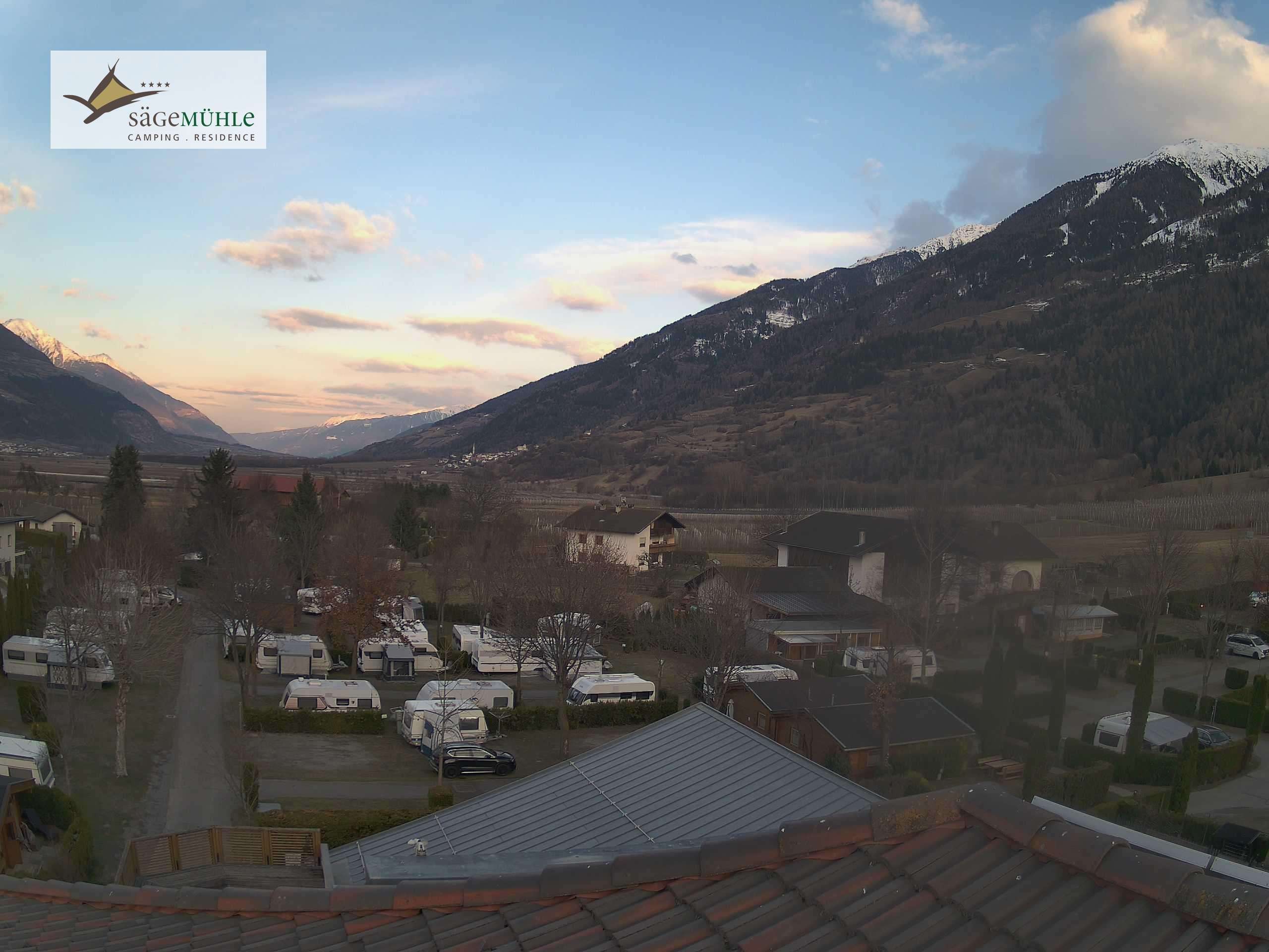 Archiv Foto Webcam Prad am Stilfserjoch – Blick auf den Campingplatz