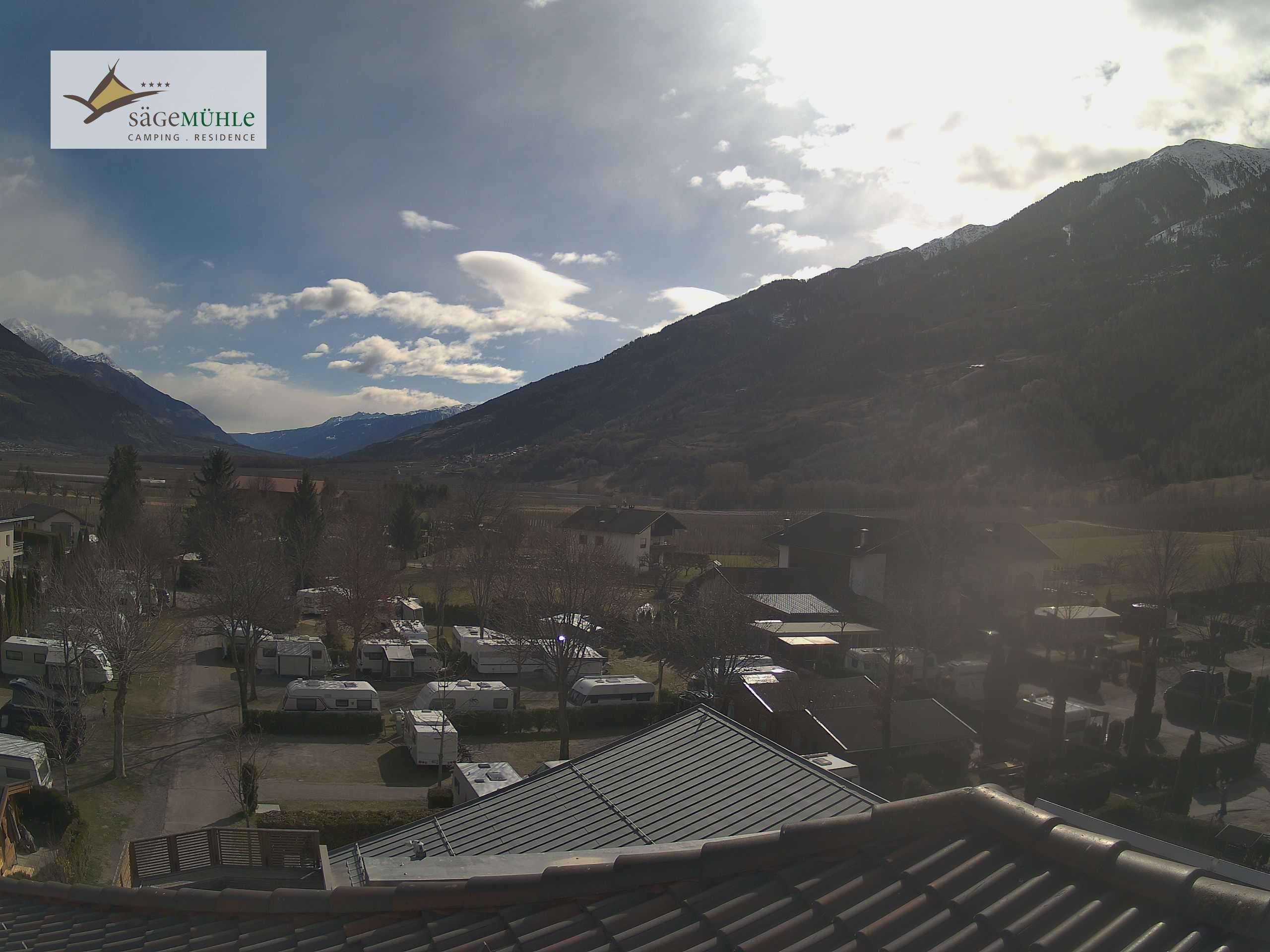 Archiv Foto Webcam Prad am Stilfserjoch – Blick auf den Campingplatz