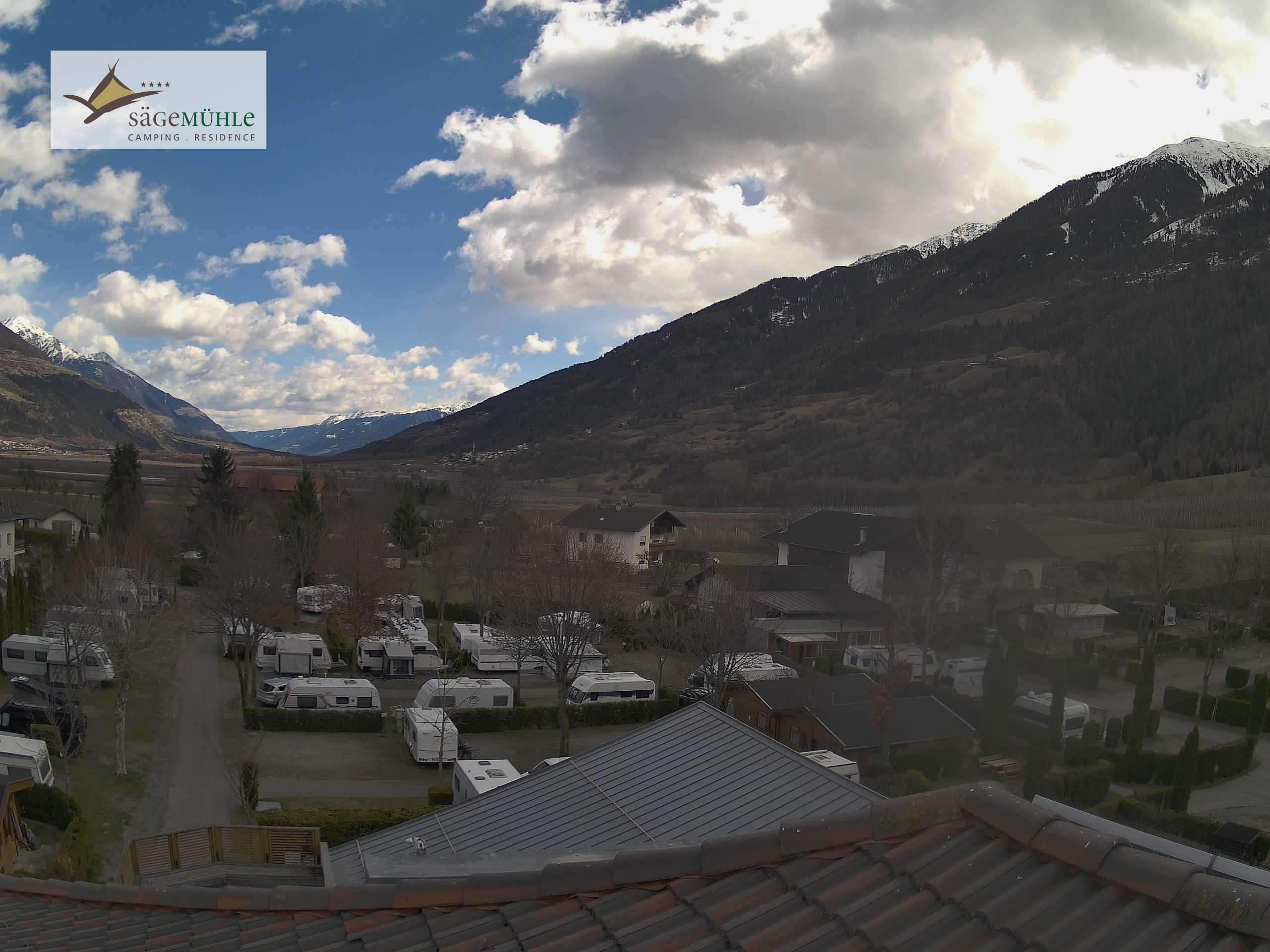 Archiv Foto Webcam Prad am Stilfserjoch – Blick auf den Campingplatz