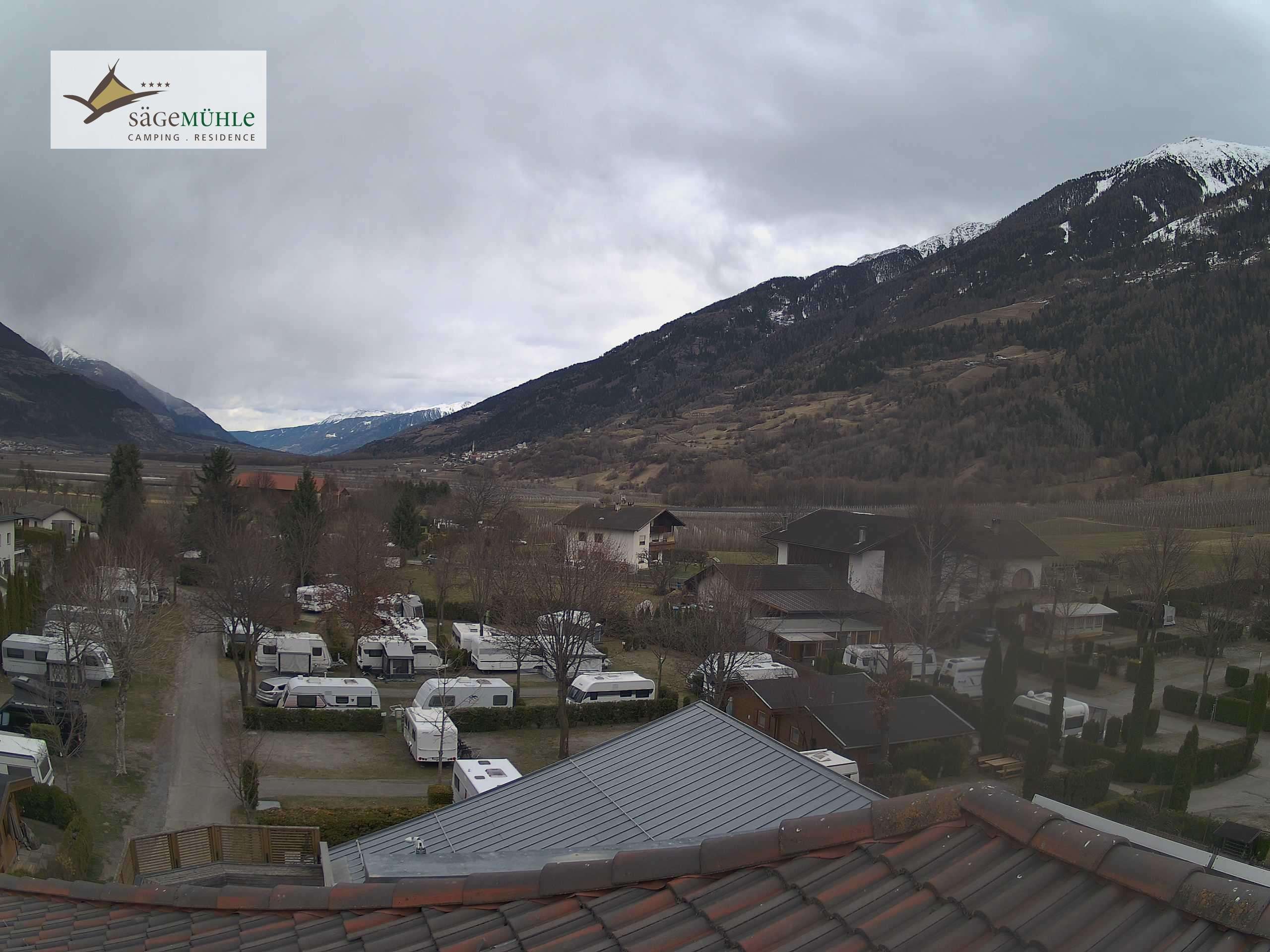 Archiv Foto Webcam Prad am Stilfserjoch – Blick auf den Campingplatz