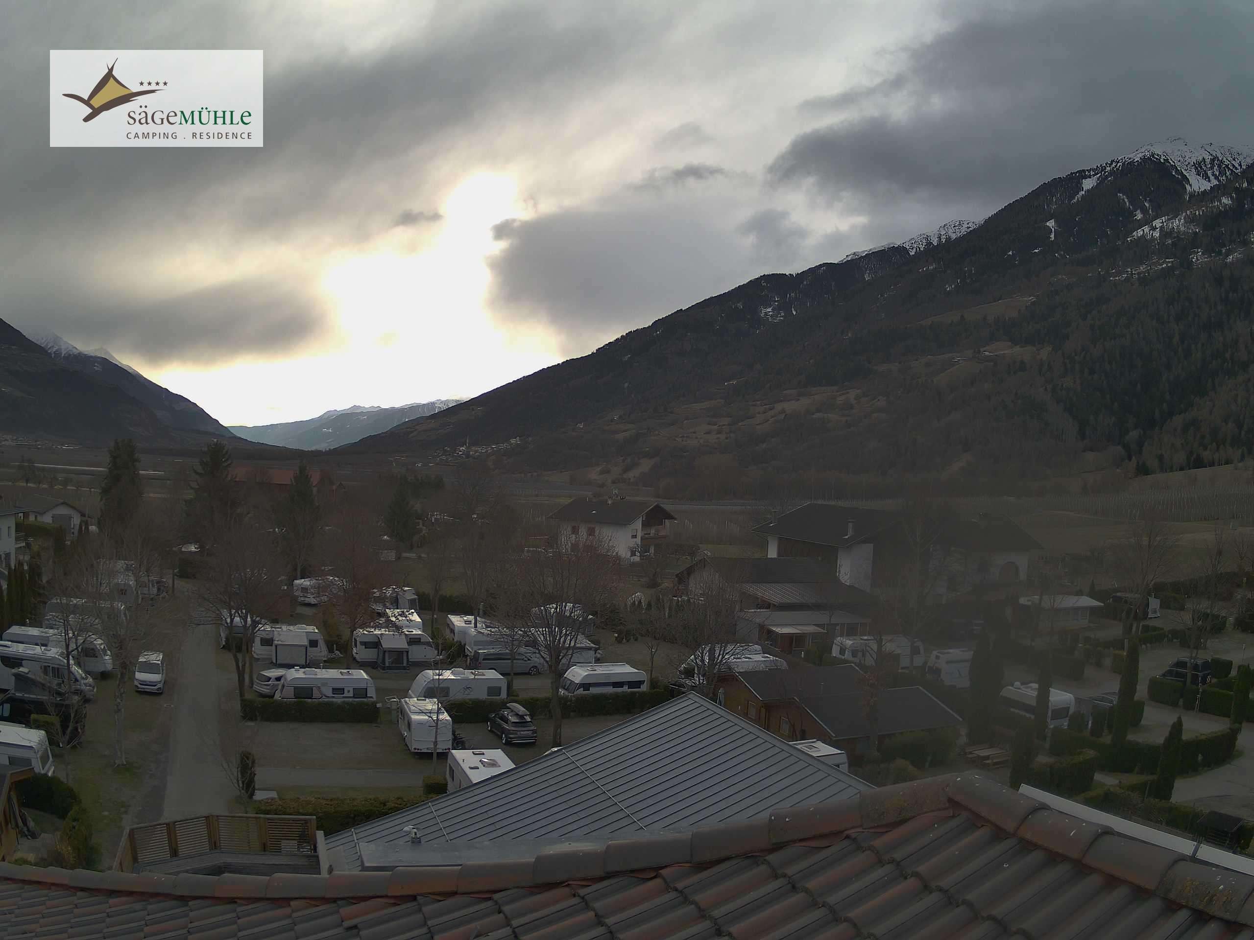 Archiv Foto Webcam Prad am Stilfserjoch – Blick auf den Campingplatz