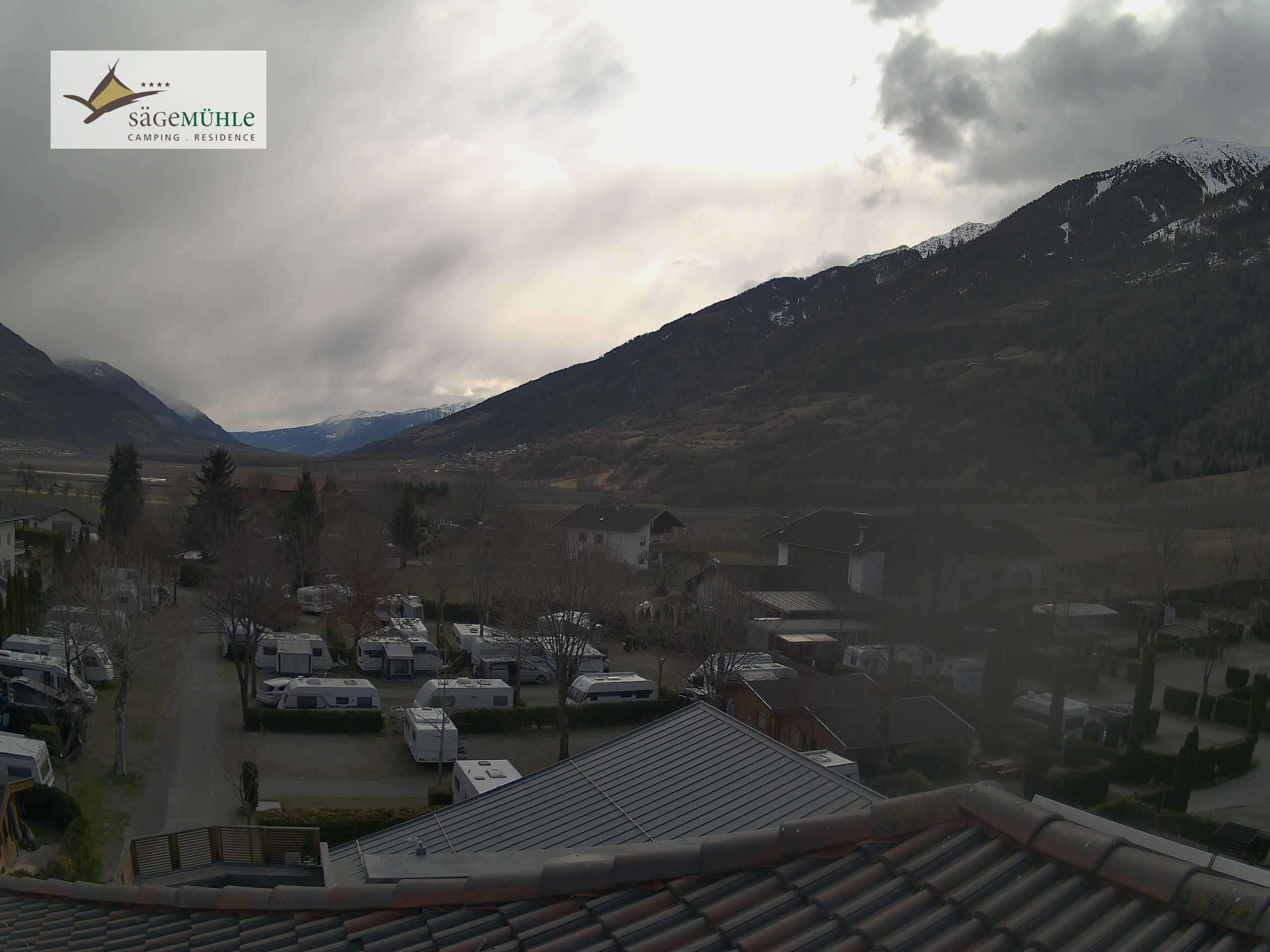 Archiv Foto Webcam Prad am Stilfserjoch – Blick auf den Campingplatz