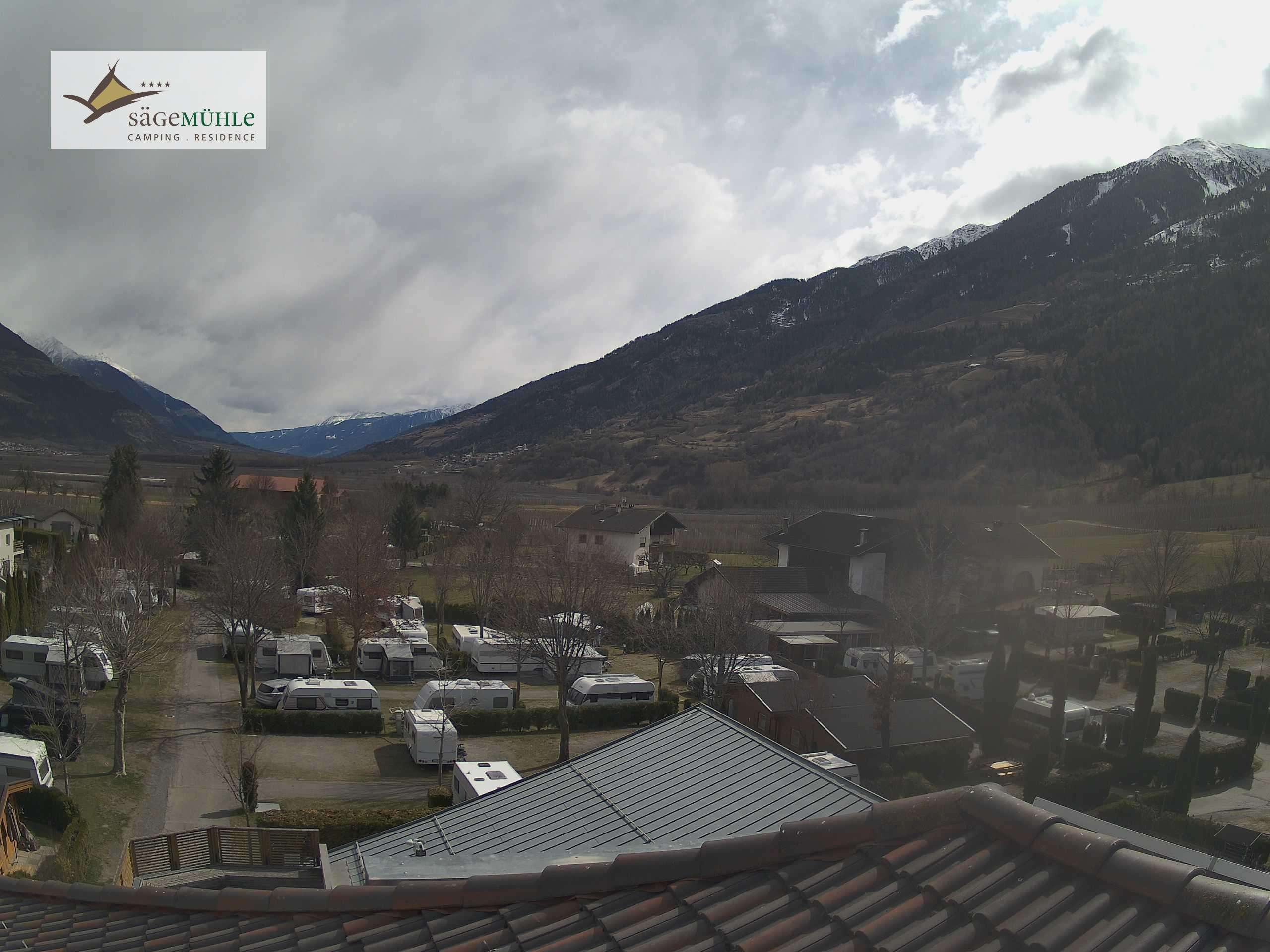 Archiv Foto Webcam Prad am Stilfserjoch – Blick auf den Campingplatz