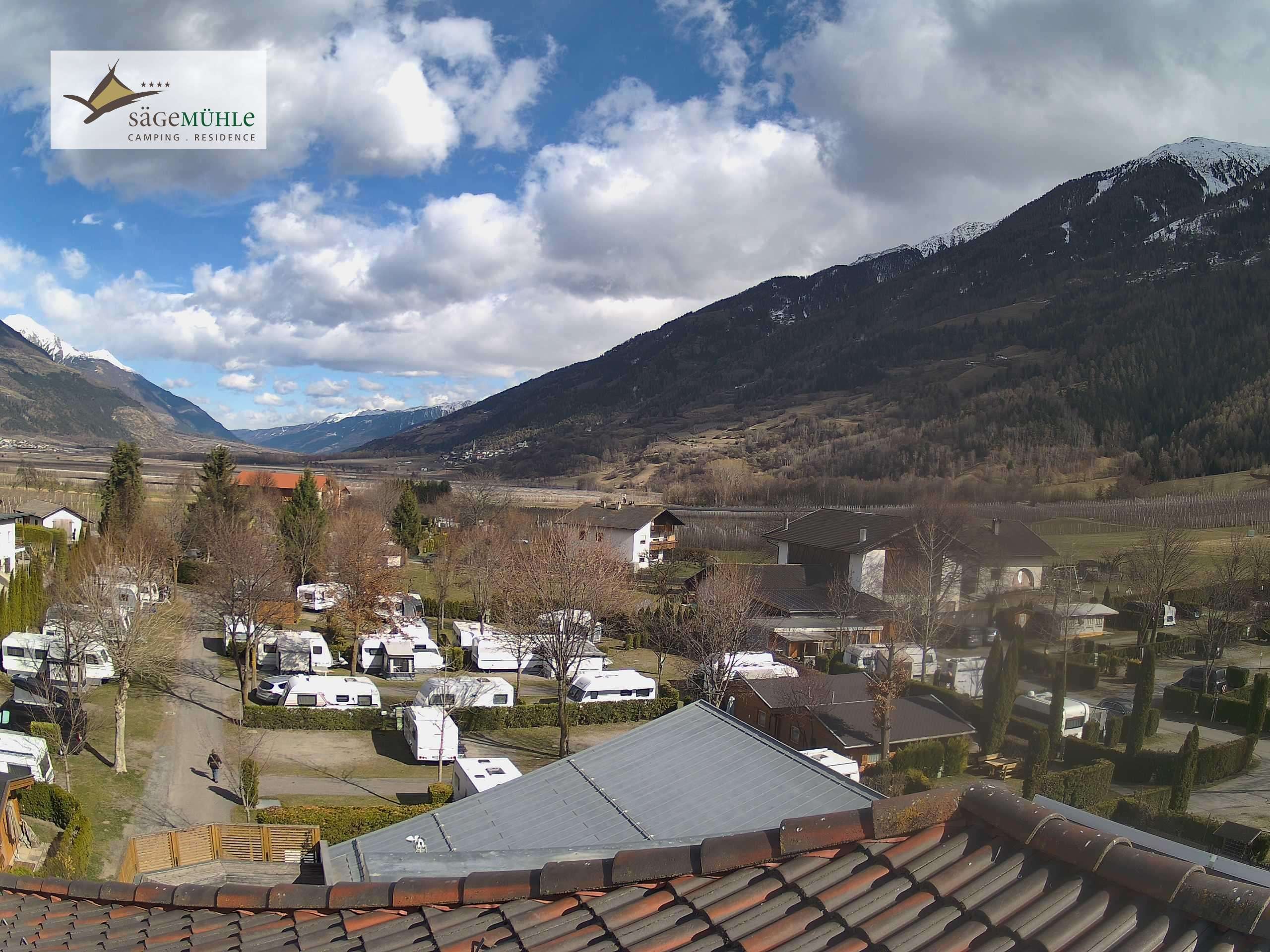 Archiv Foto Webcam Prad am Stilfserjoch – Blick auf den Campingplatz