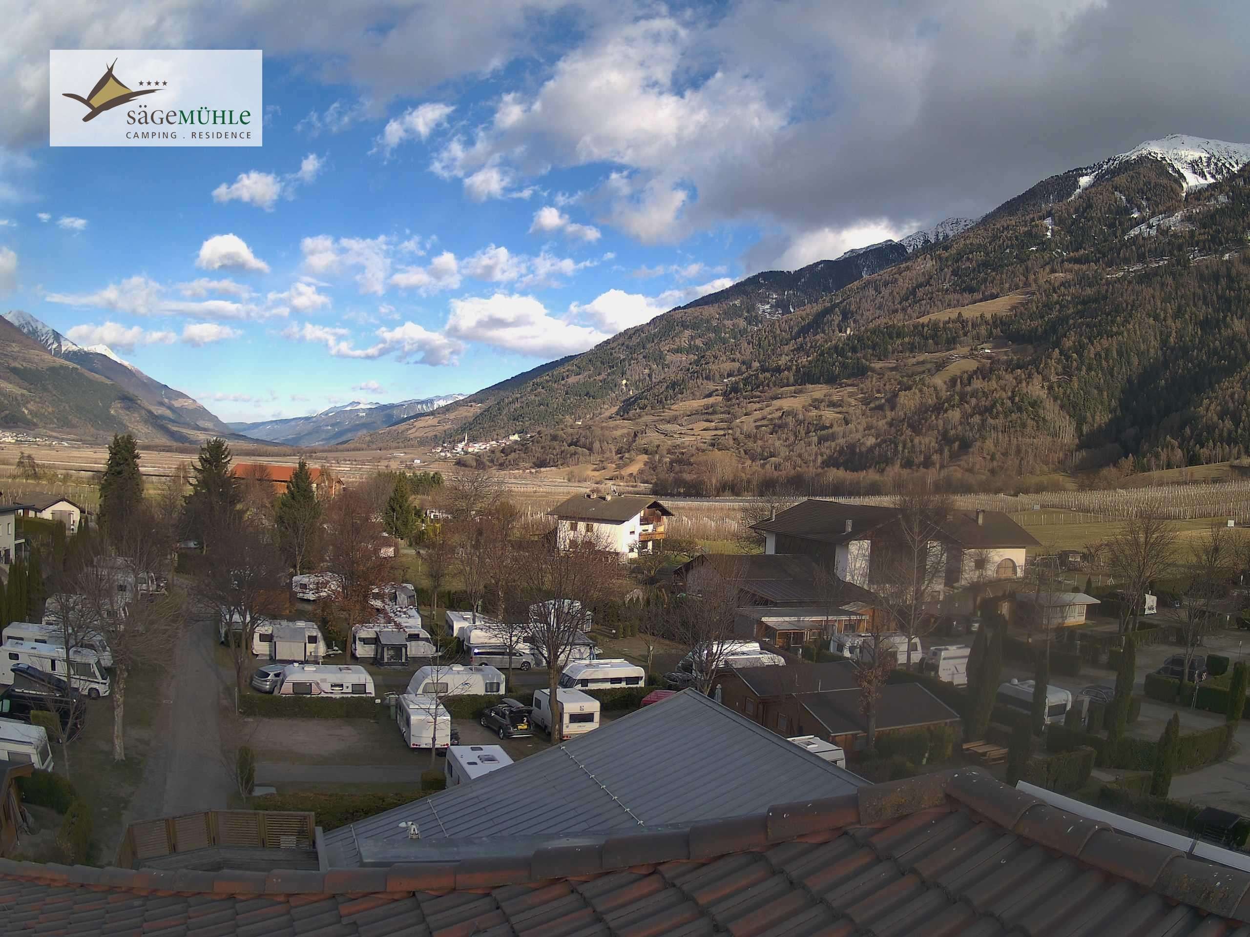 Archiv Foto Webcam Prad am Stilfserjoch – Blick auf den Campingplatz
