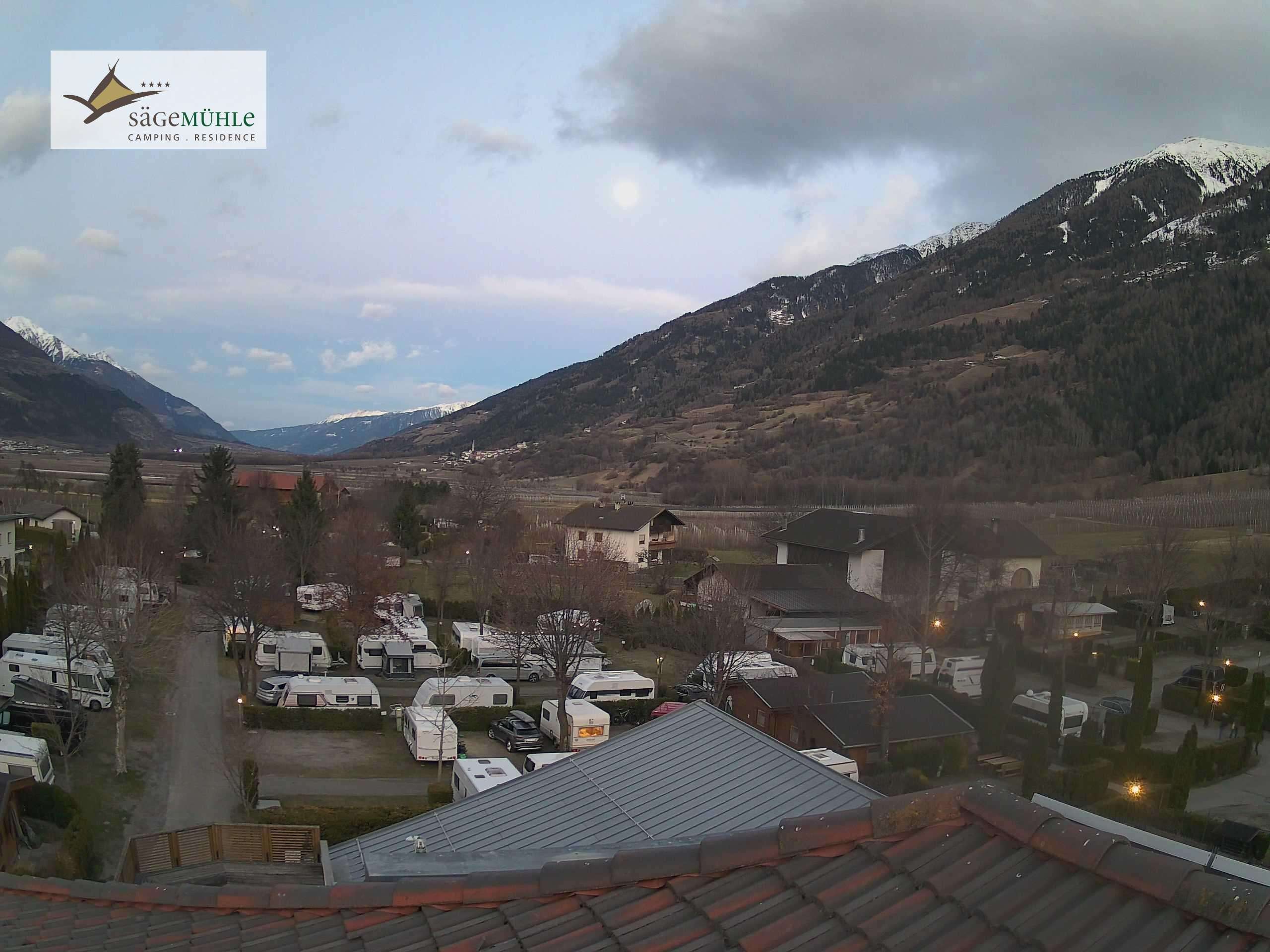 Archiv Foto Webcam Prad am Stilfserjoch – Blick auf den Campingplatz