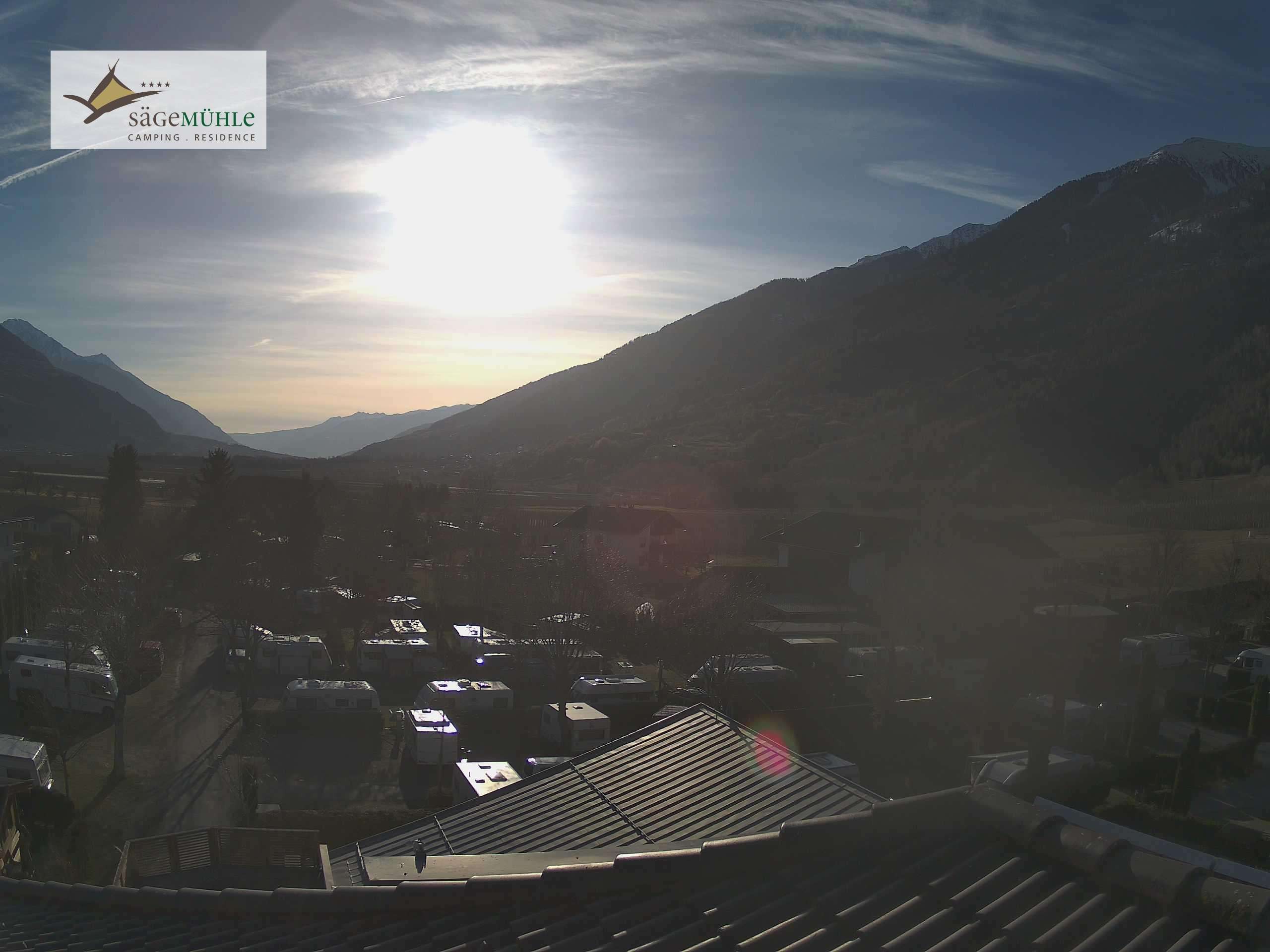 Archiv Foto Webcam Prad am Stilfserjoch – Blick auf den Campingplatz