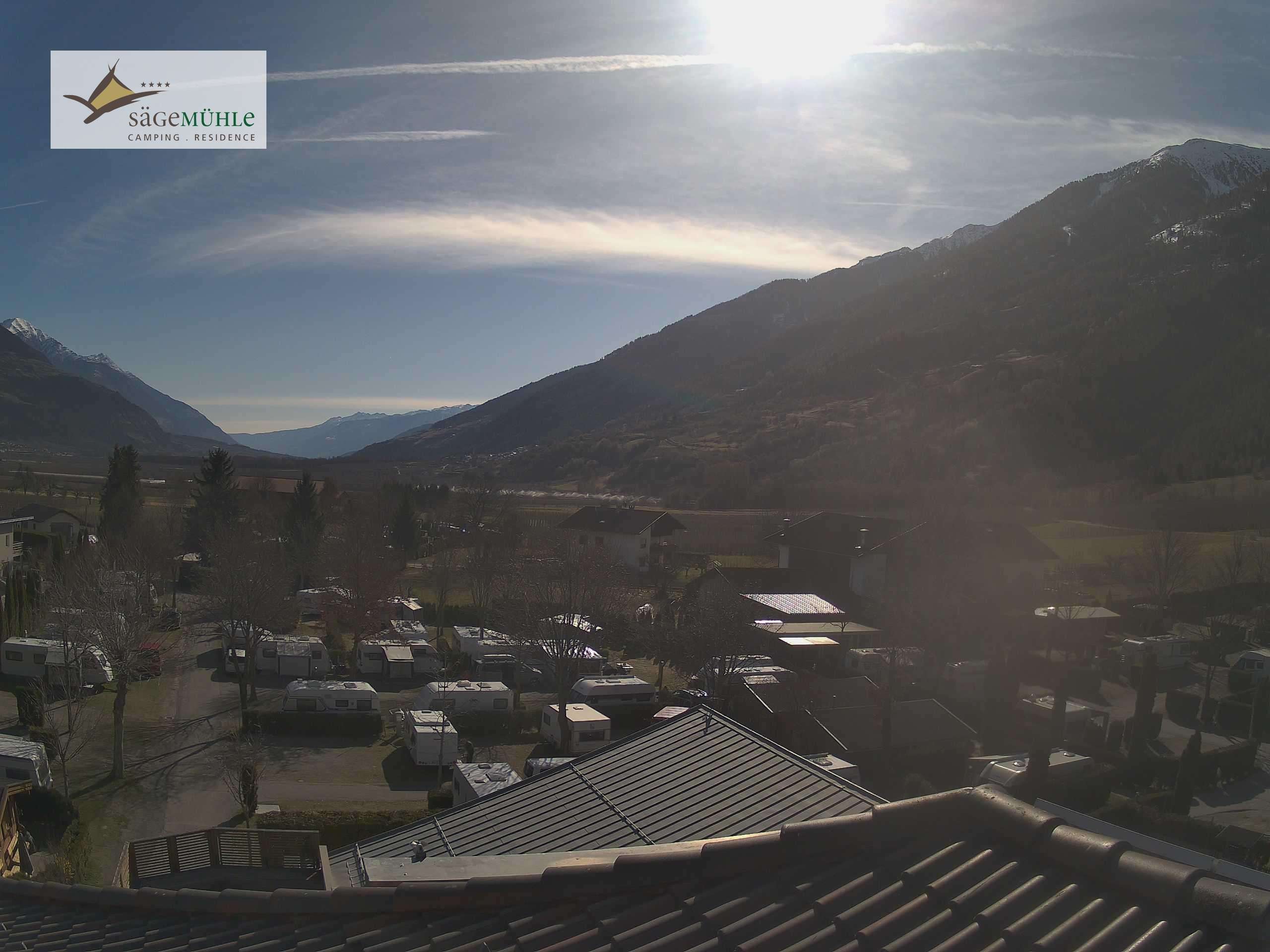 Archiv Foto Webcam Prad am Stilfserjoch – Blick auf den Campingplatz