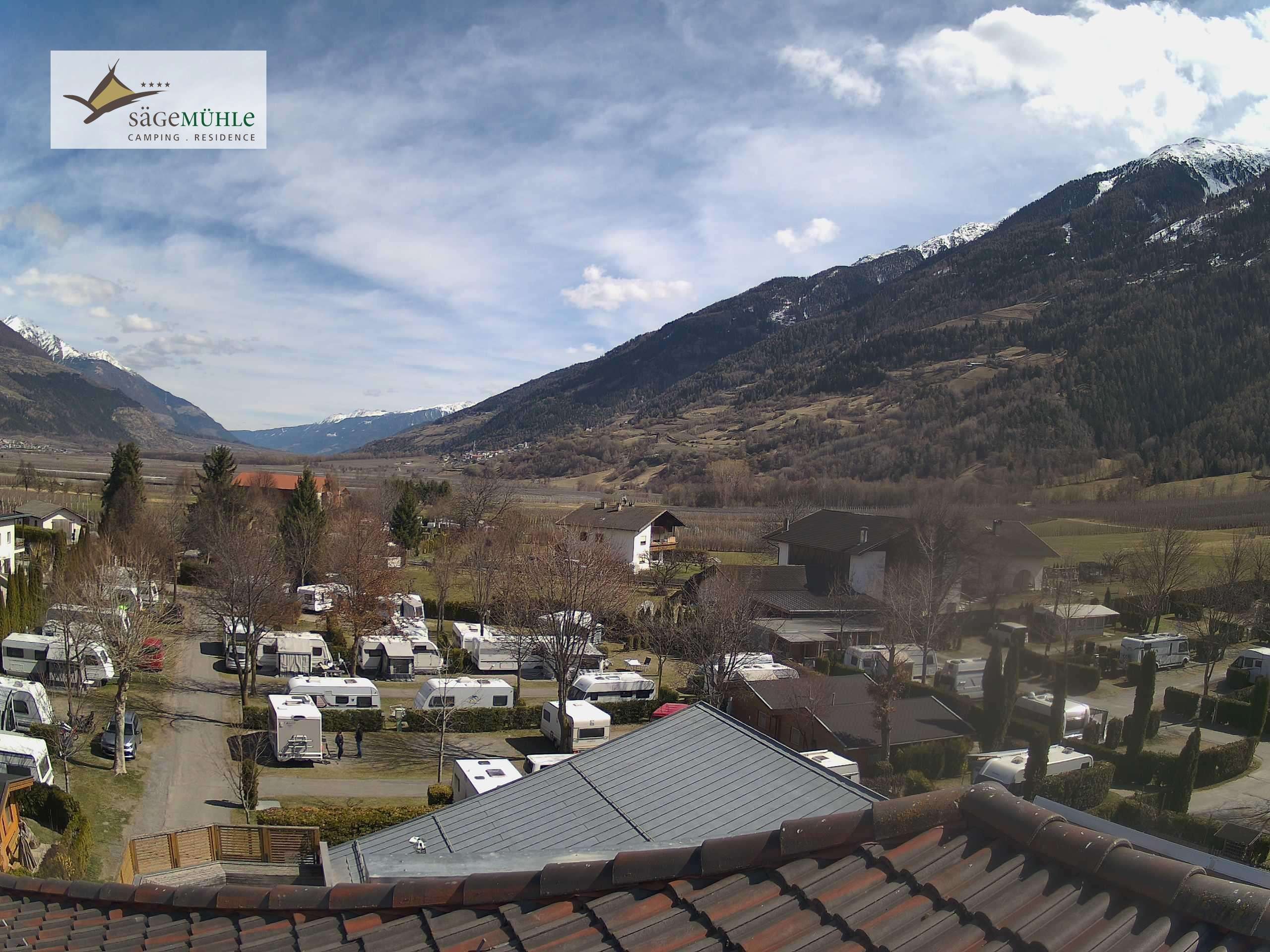 Archiv Foto Webcam Prad am Stilfserjoch – Blick auf den Campingplatz