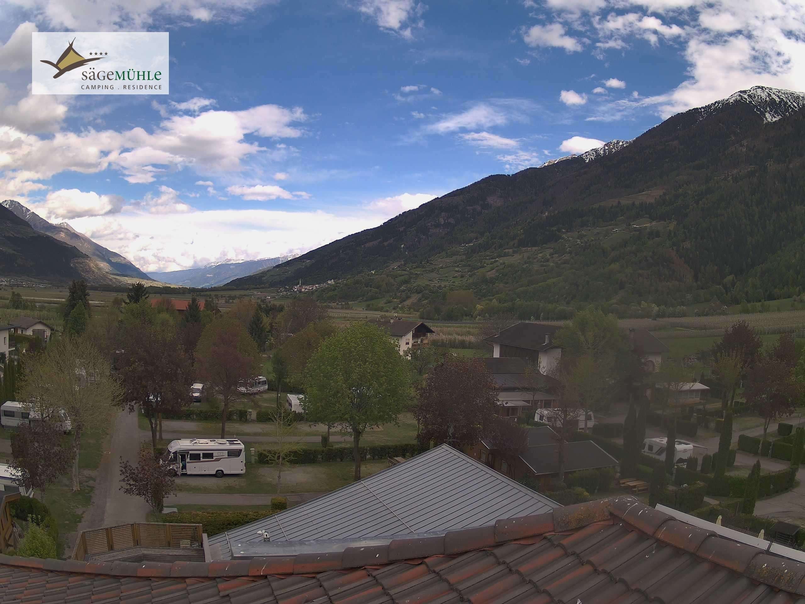 Archiv Foto Webcam Prad am Stilfserjoch – Blick auf den Campingplatz