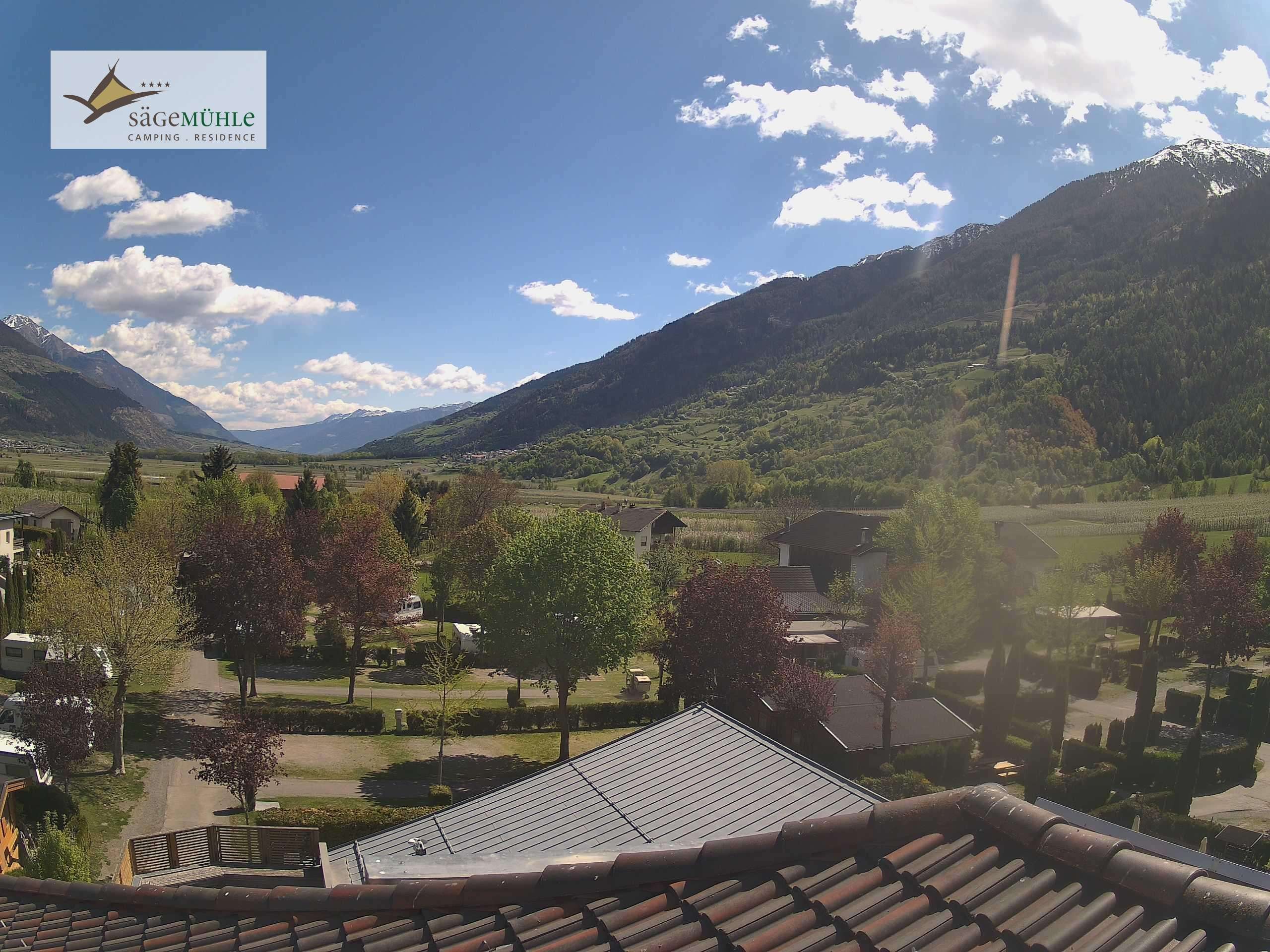 Archiv Foto Webcam Prad am Stilfserjoch – Blick auf den Campingplatz